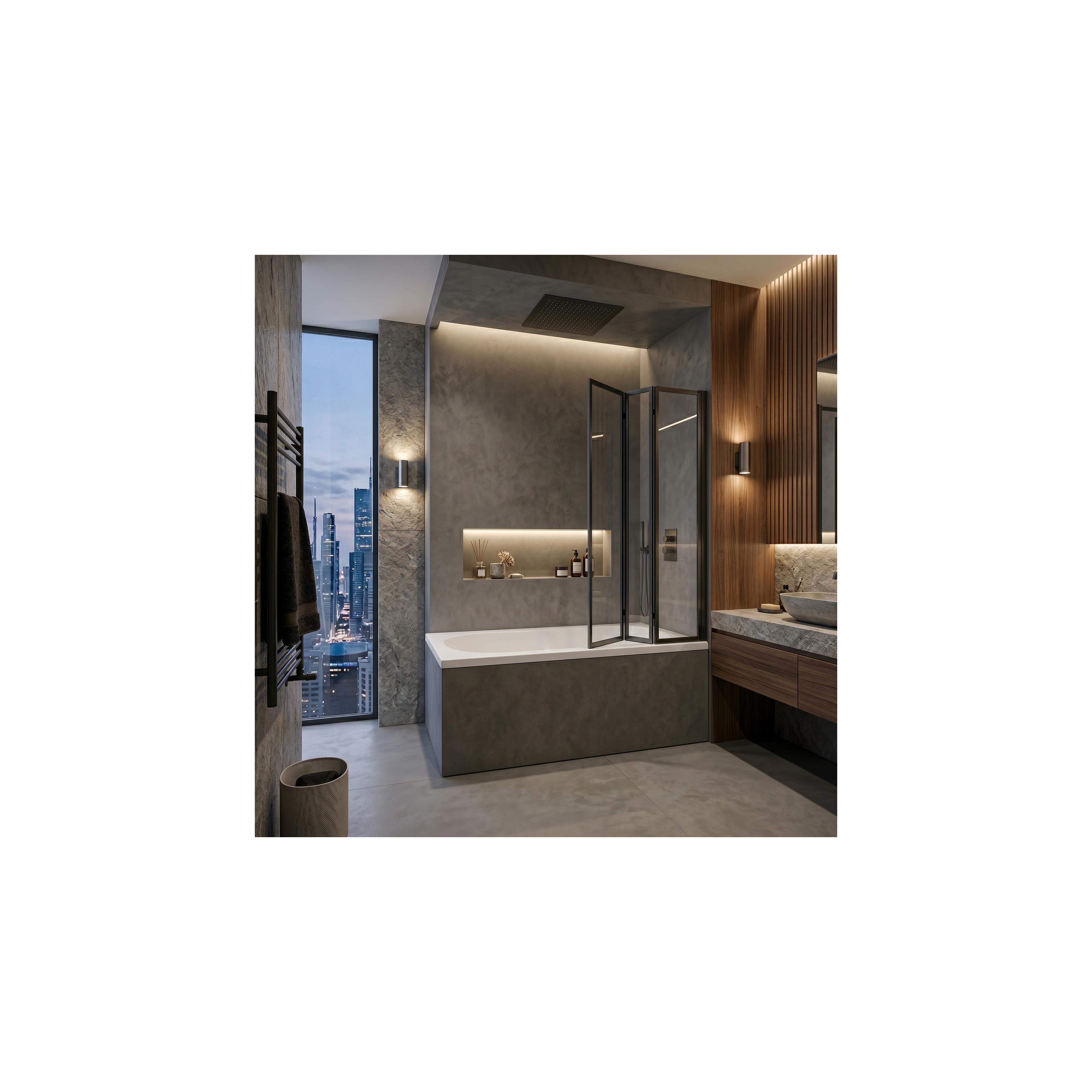 Built-in acrylic bathtub Rea Gloria 140
