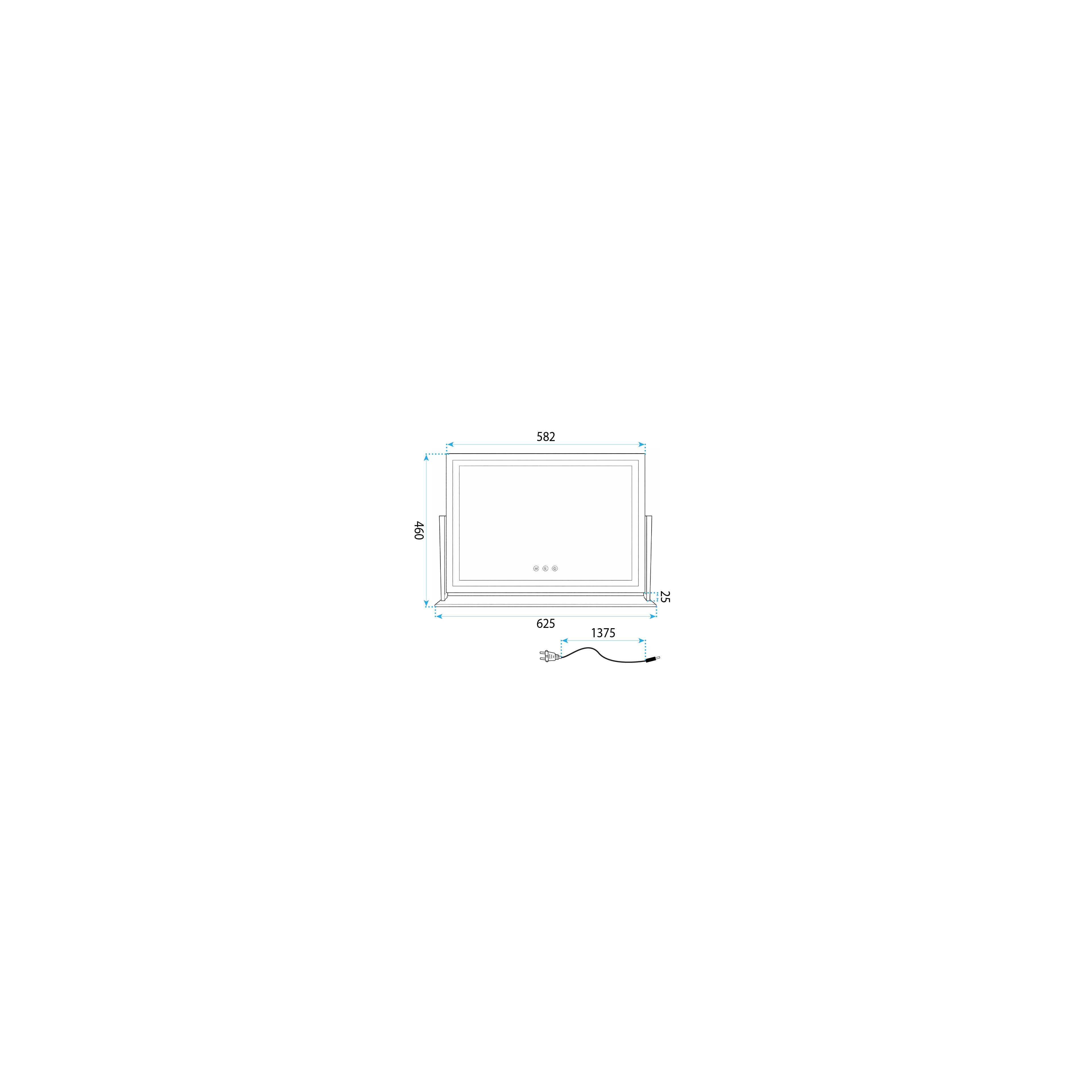Espejo LED STUDIO White 58x45