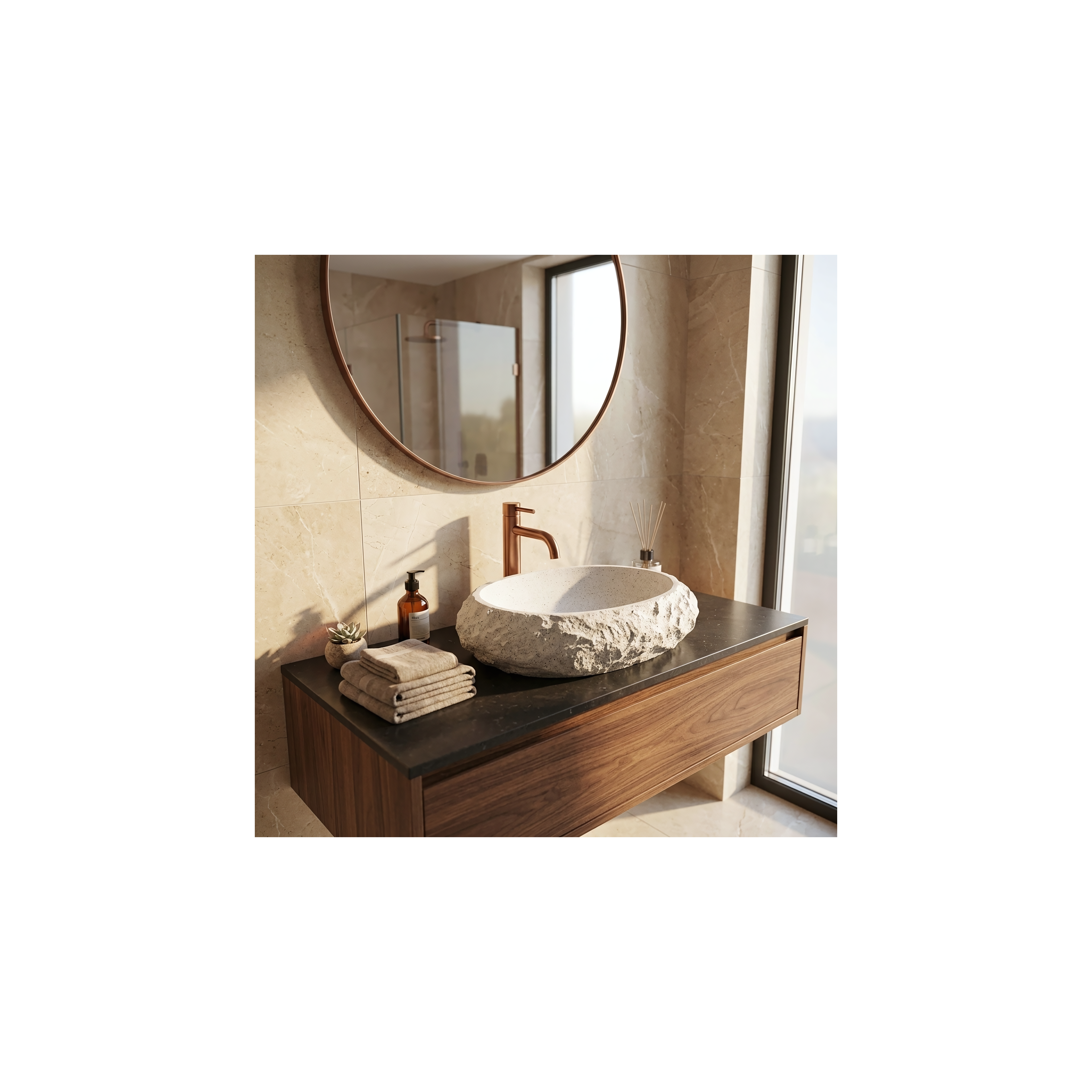 Nadgradni umivaonik Rea Mika Light Grey