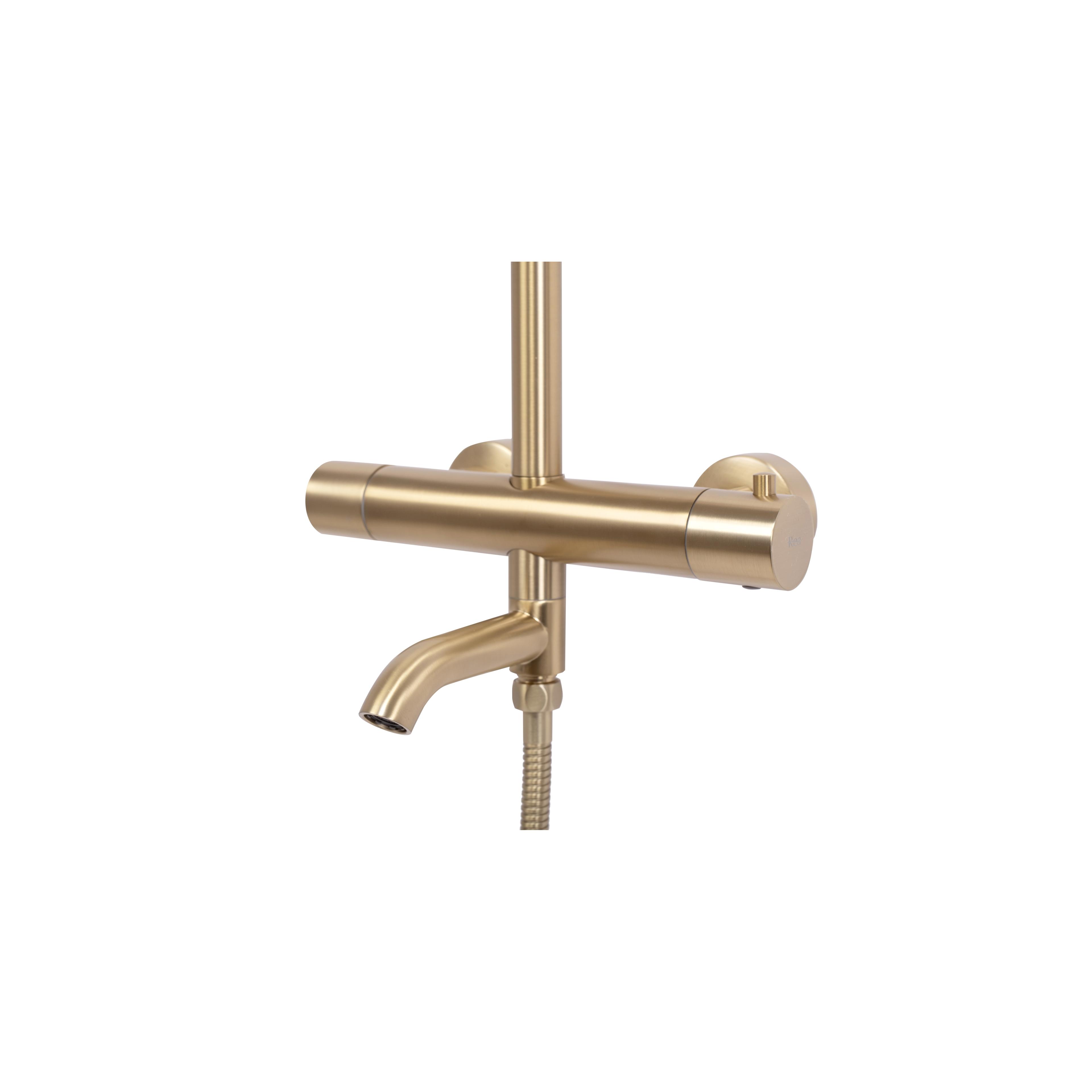 Kit de douche avec thermostat REA Lungo Gold Brush
