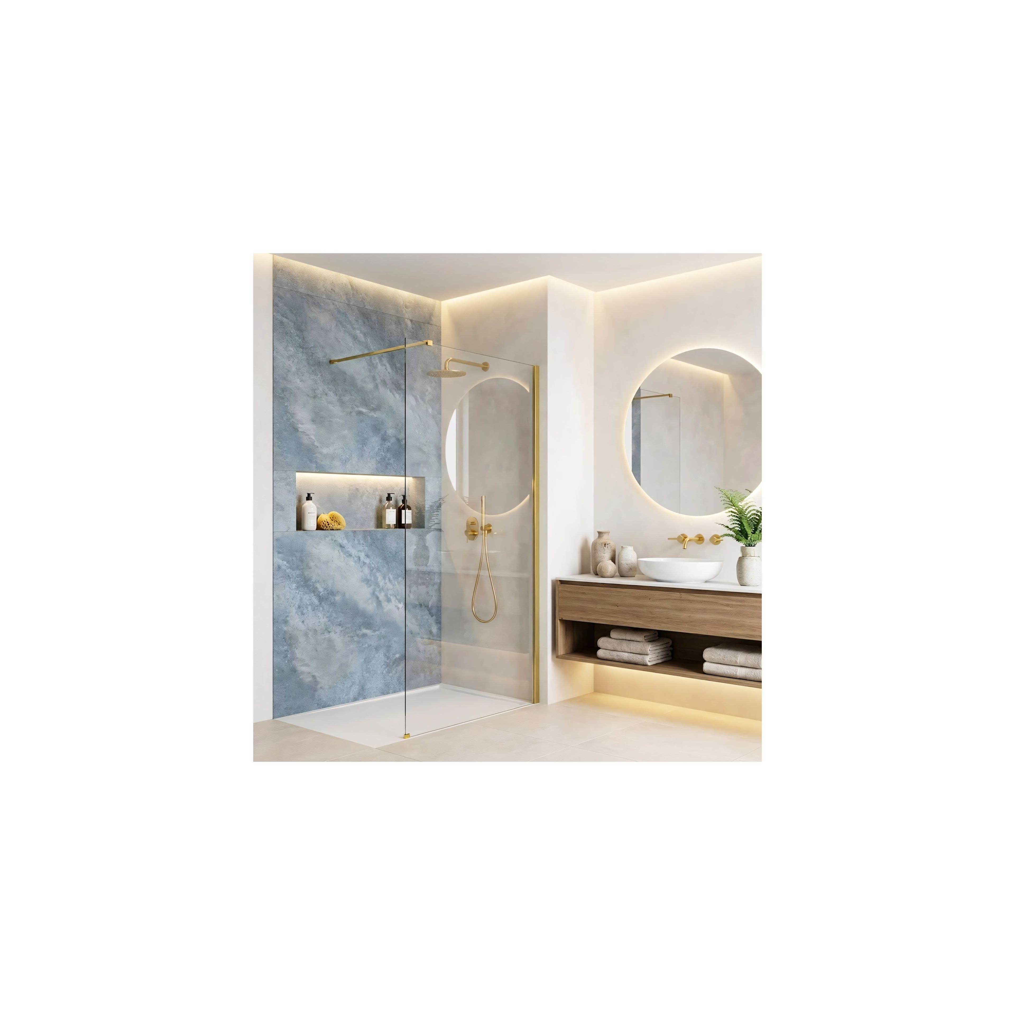 Paroi de douche Rea Flexi Transparent / Gold 90