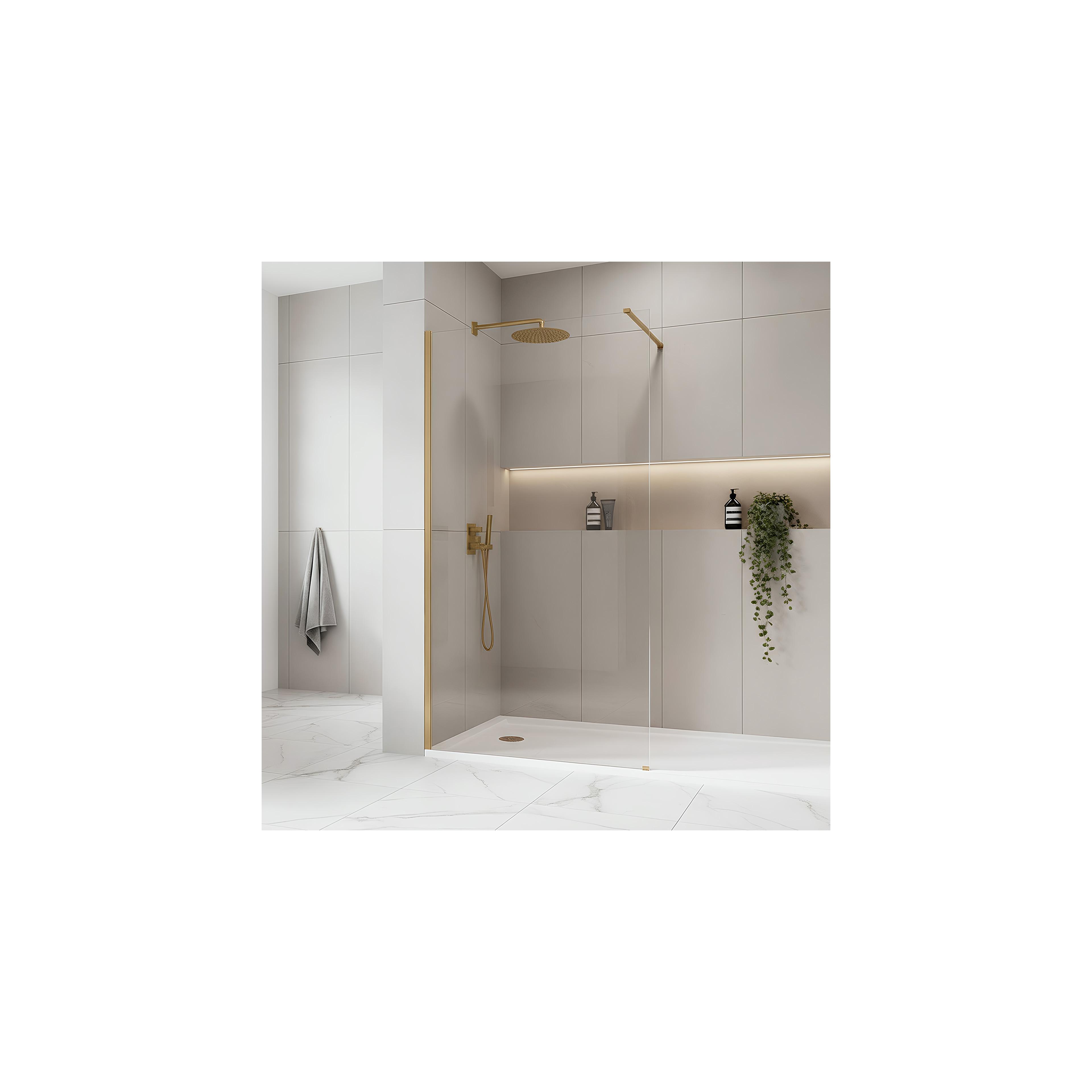 Paroi de douche Rea Flexi Transparent / Brush Gold 80