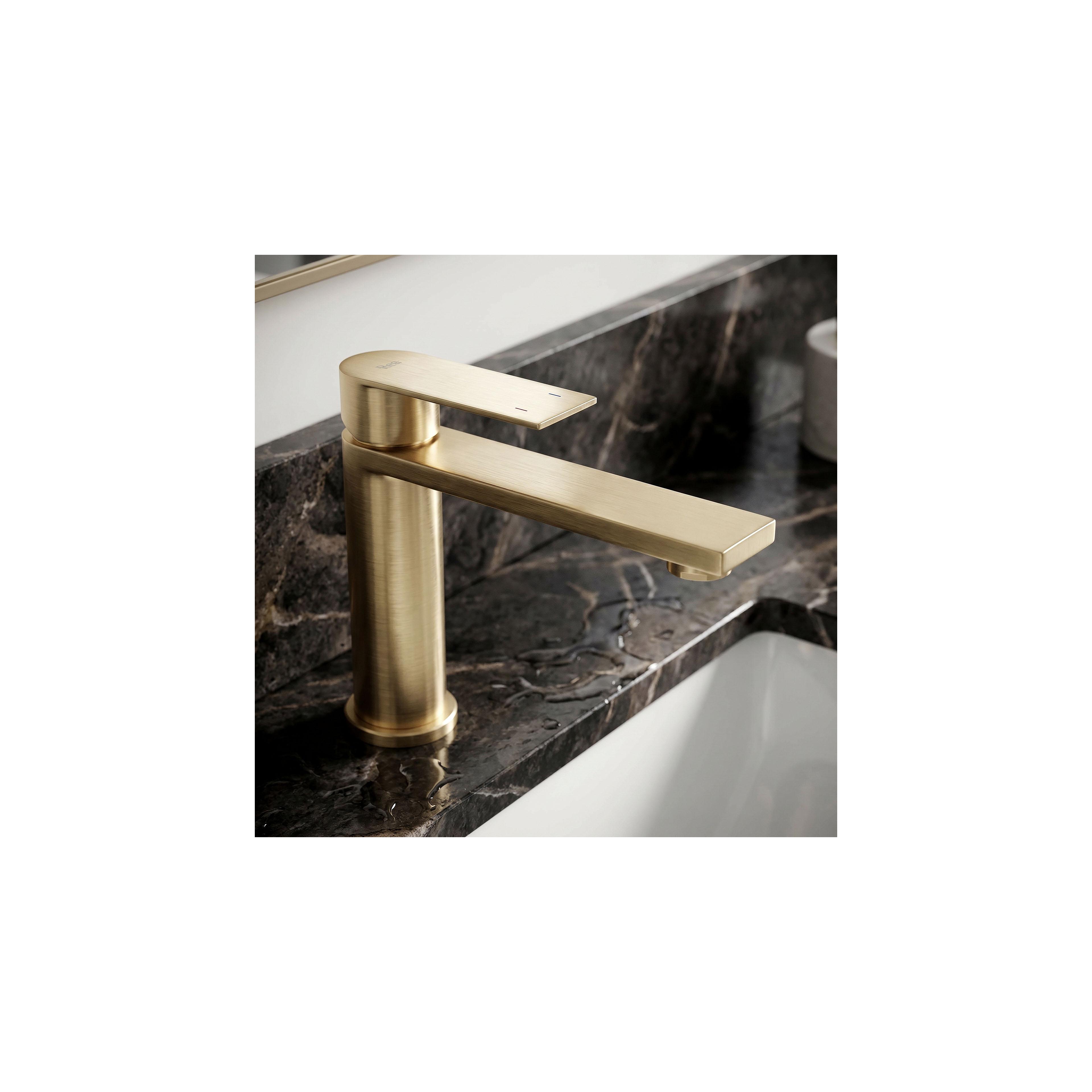 Bathroom faucet Rea Hunter Brush Gold Low