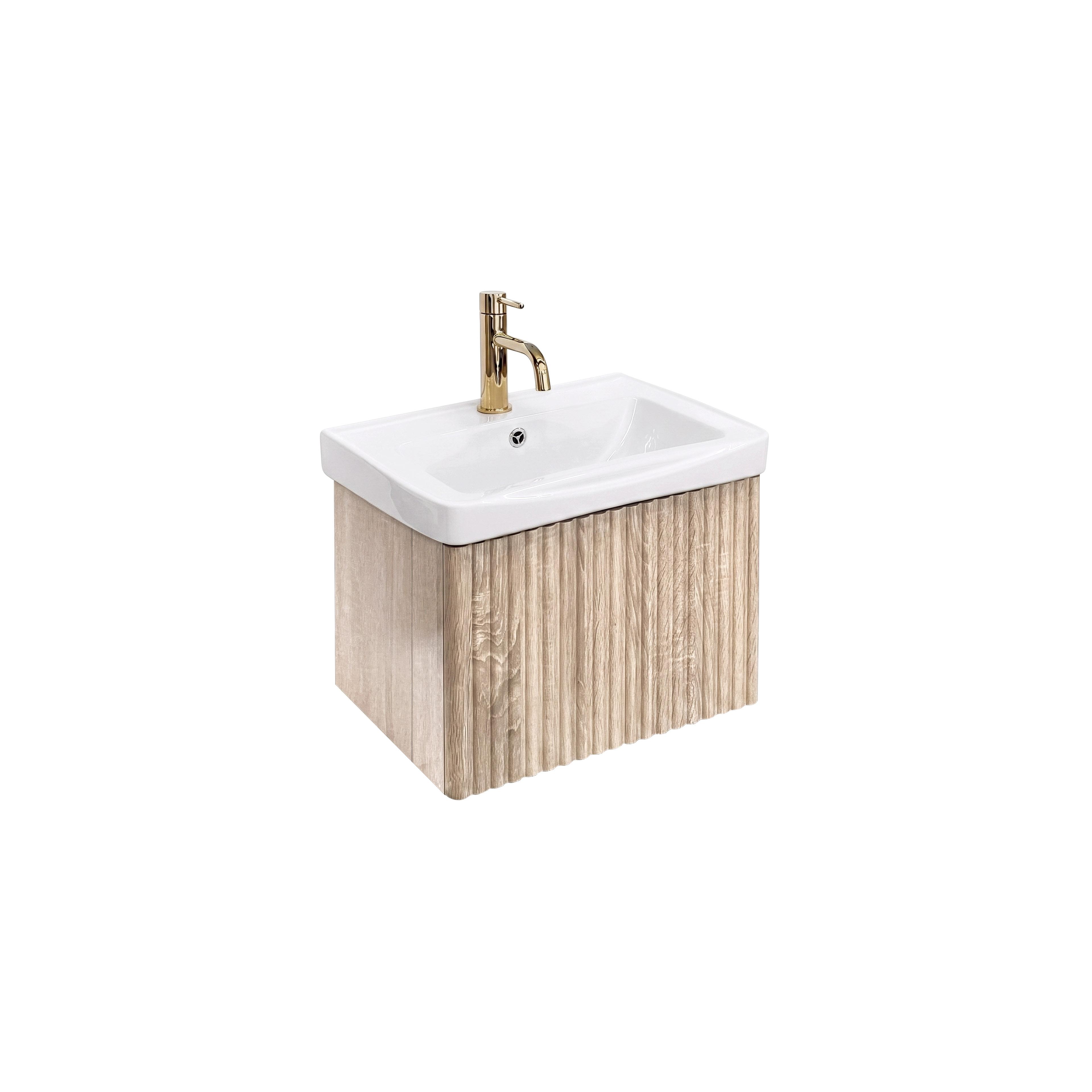 Szafka łazienkowa z umywalką Rea  DB85-50-3 Orio Light 50cm