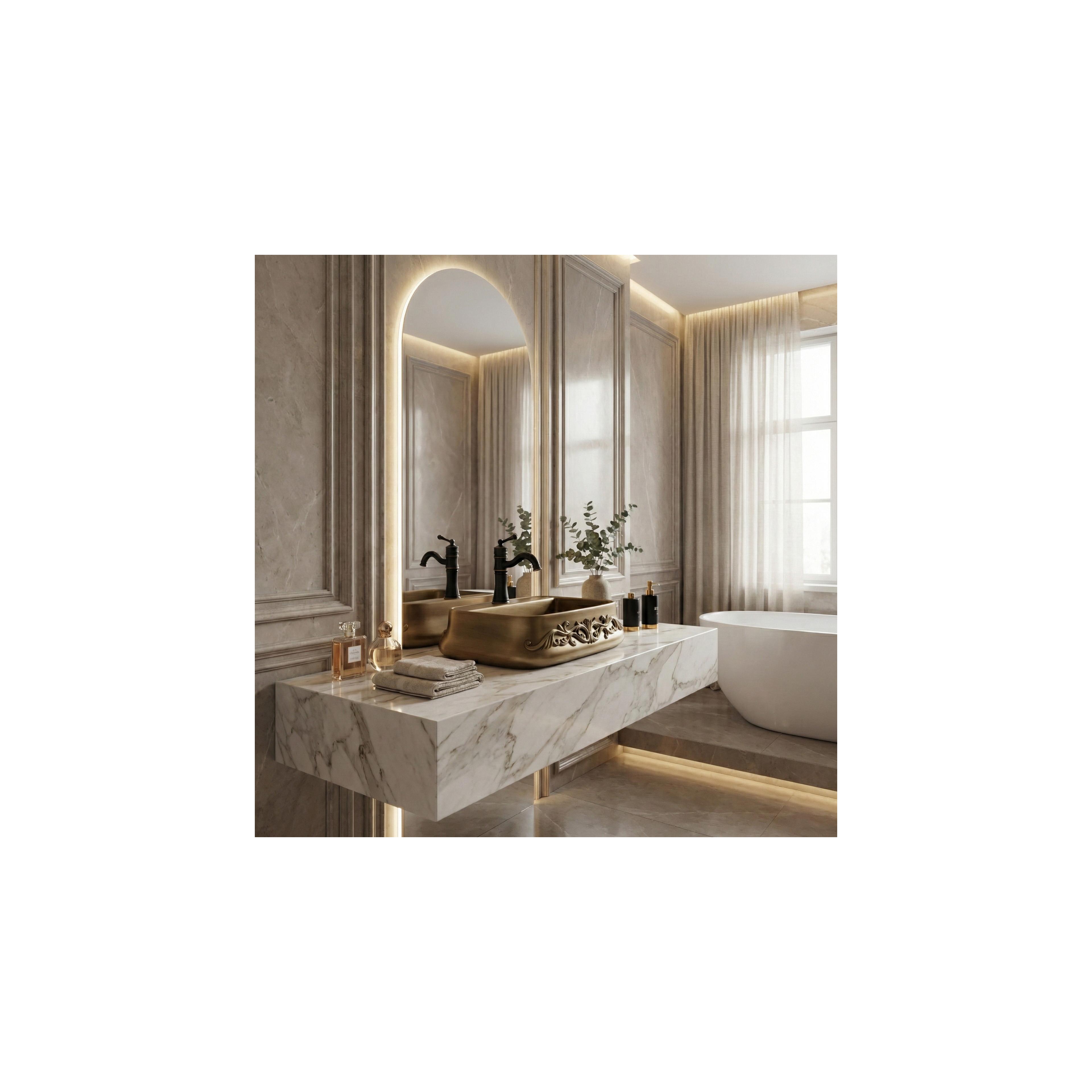 Countertop washbasin Rea Castel