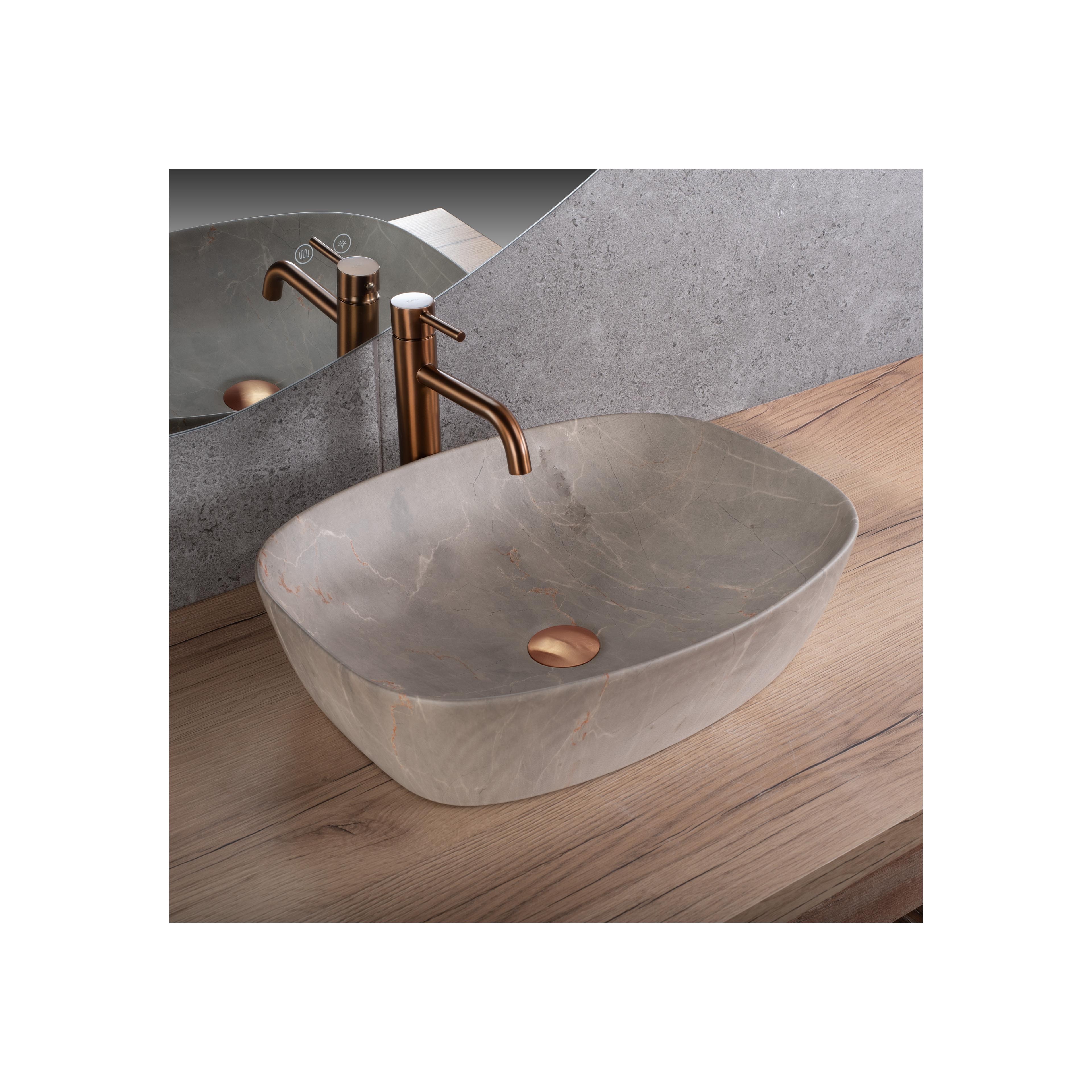 Πάγκος νιπτήρας Rea Freja Beige 51 x 39.5 x 14 cm