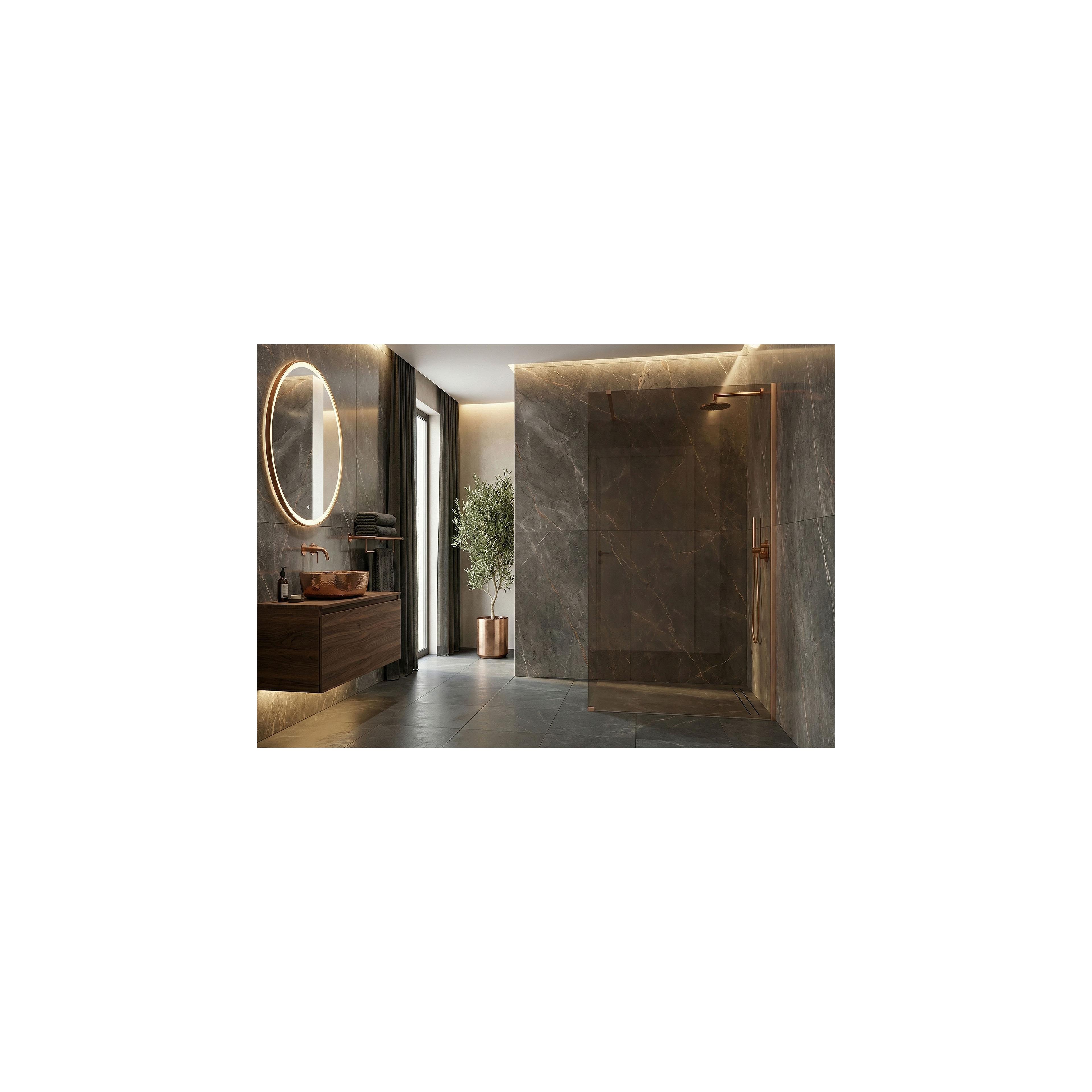 Paroi de douche Rea Flexi Brown / Brush Copper 80