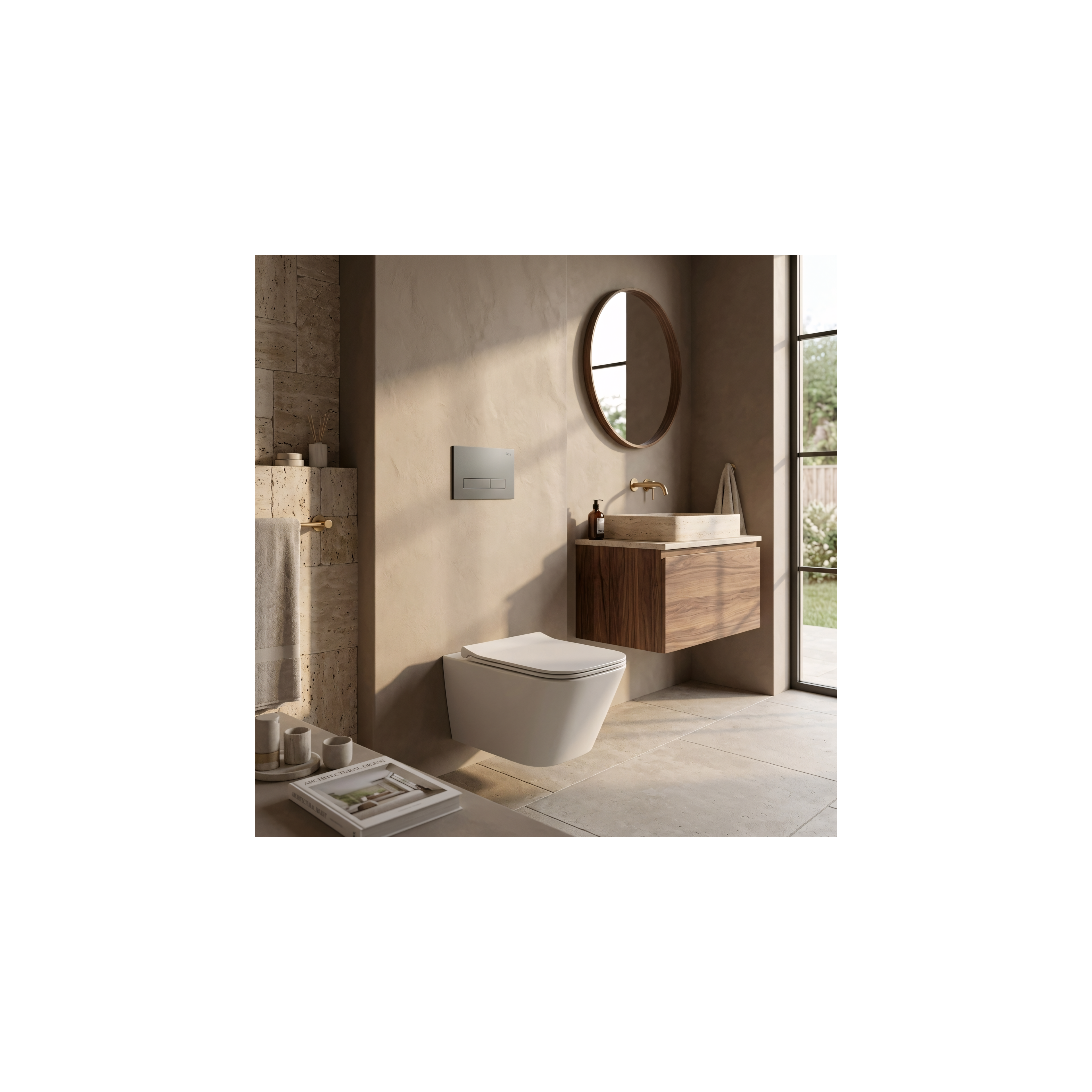 Beépíthető WC Tartókeret Szett Slim 024N HD Titan Nyomólappal