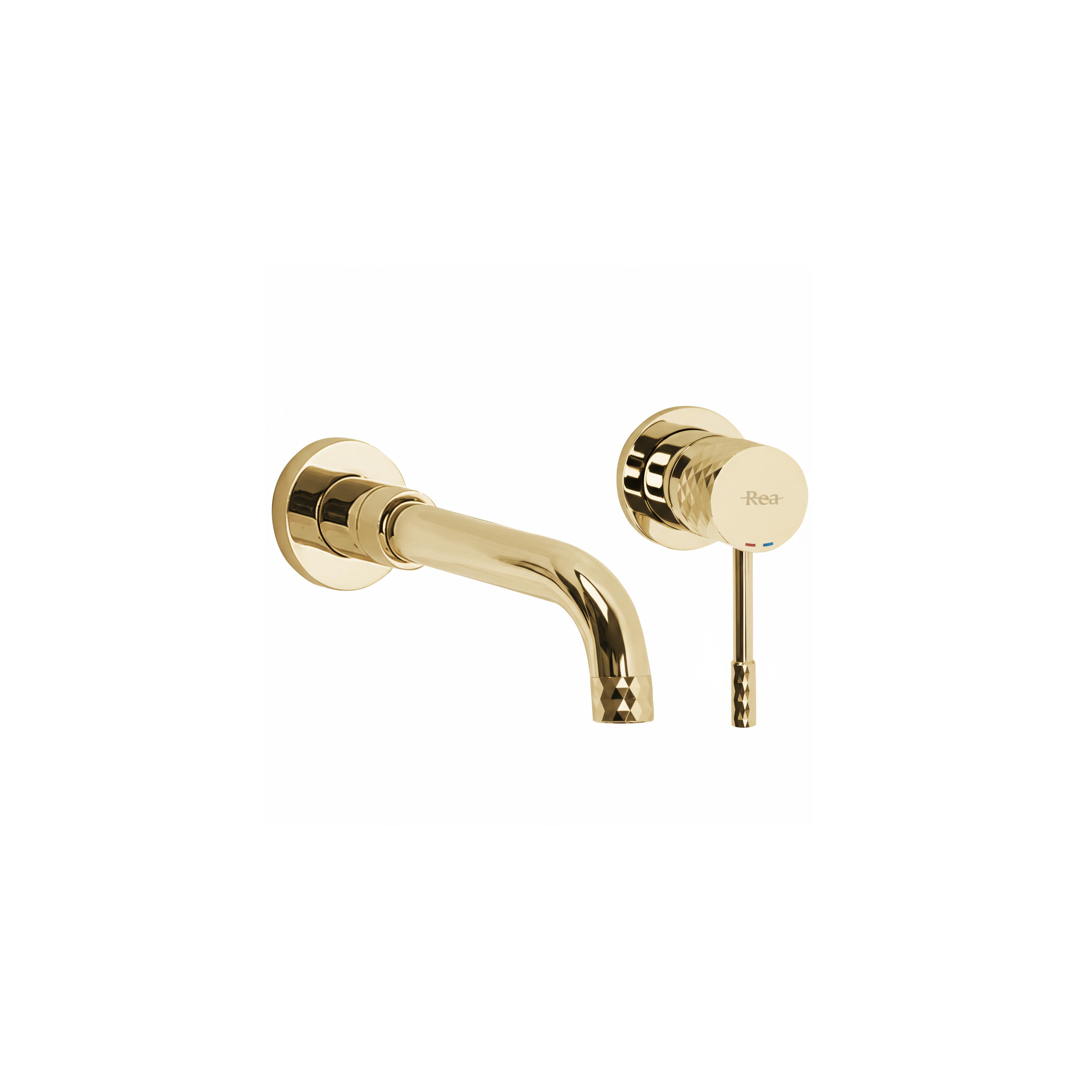 REA LUNGO Diamond Gold Χρυσό Βουρτσισμένο Κρυφό Βρύση + BOX