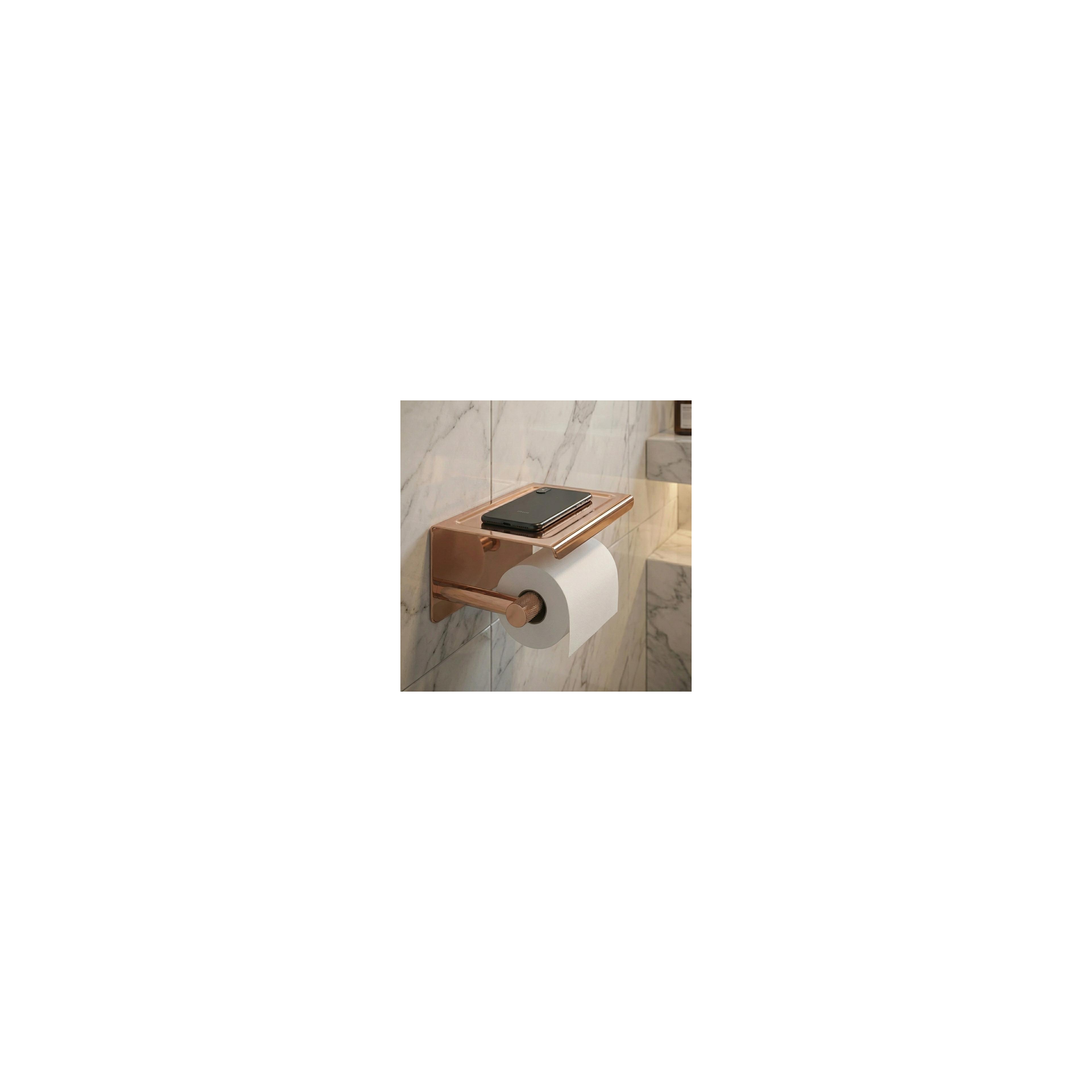 Toilettenpapierhalter mit Ablage 6613 Modern Copper