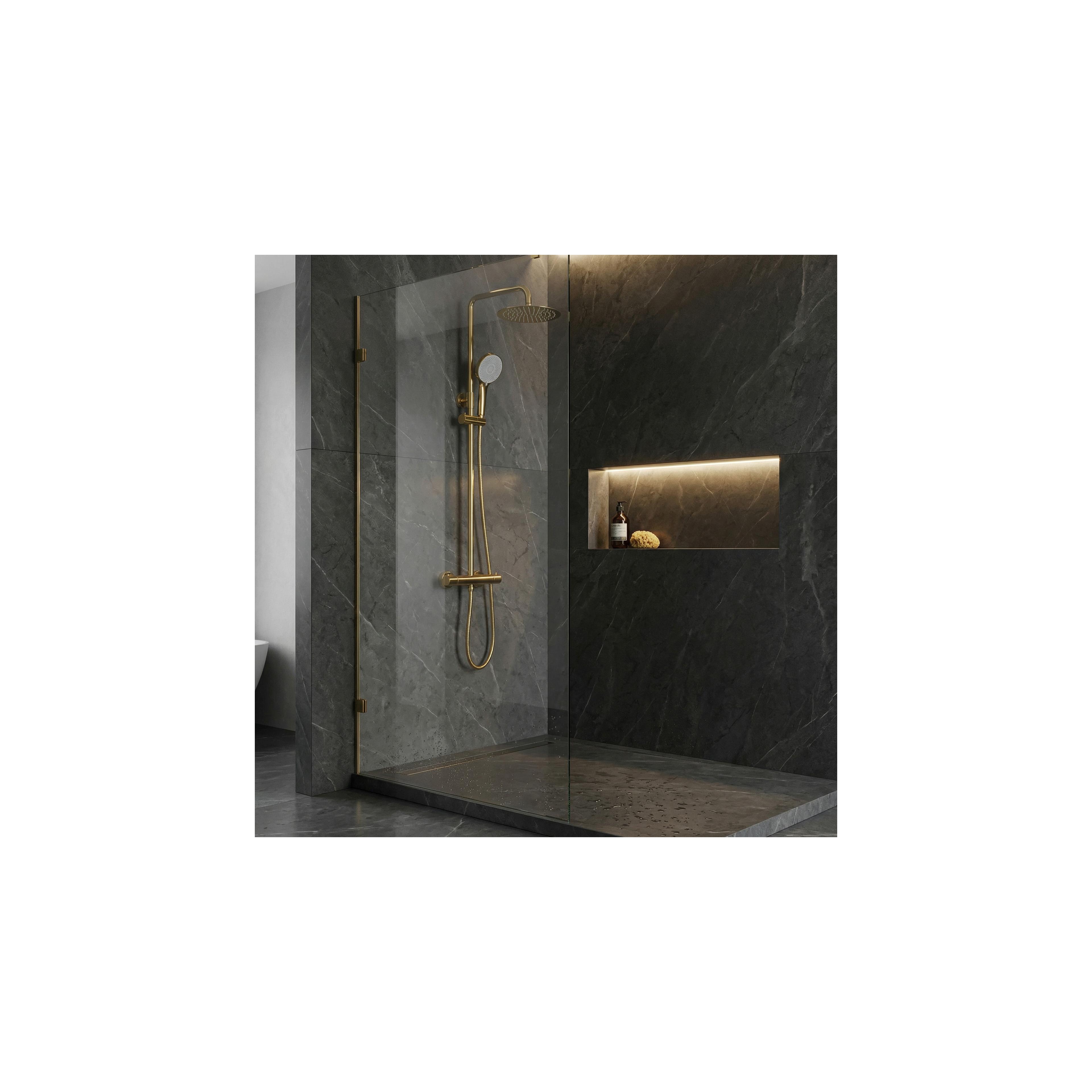 Shower set without spout with thermostat Rea Lungo Gold