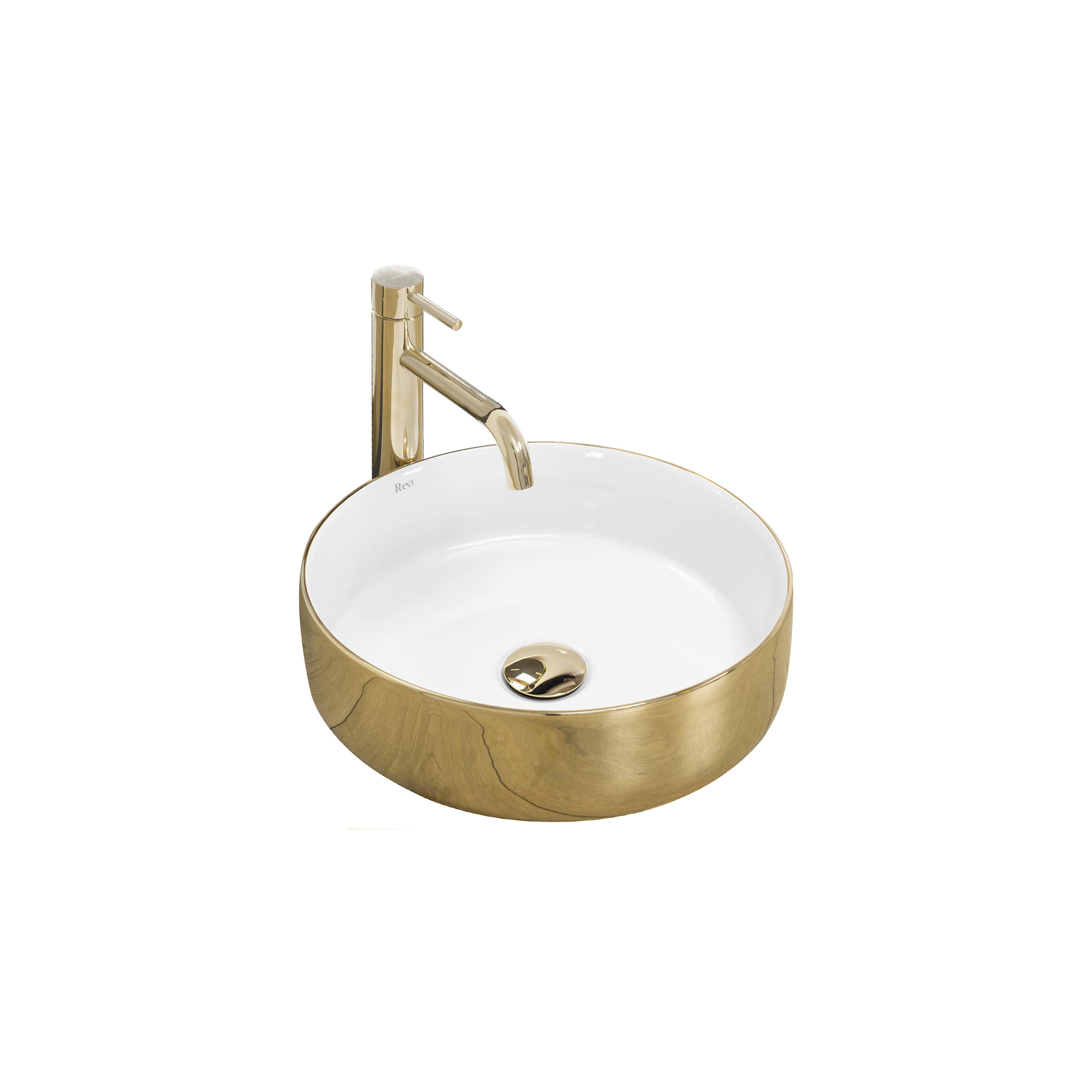 Pultos mosdó REA SAMI gold white