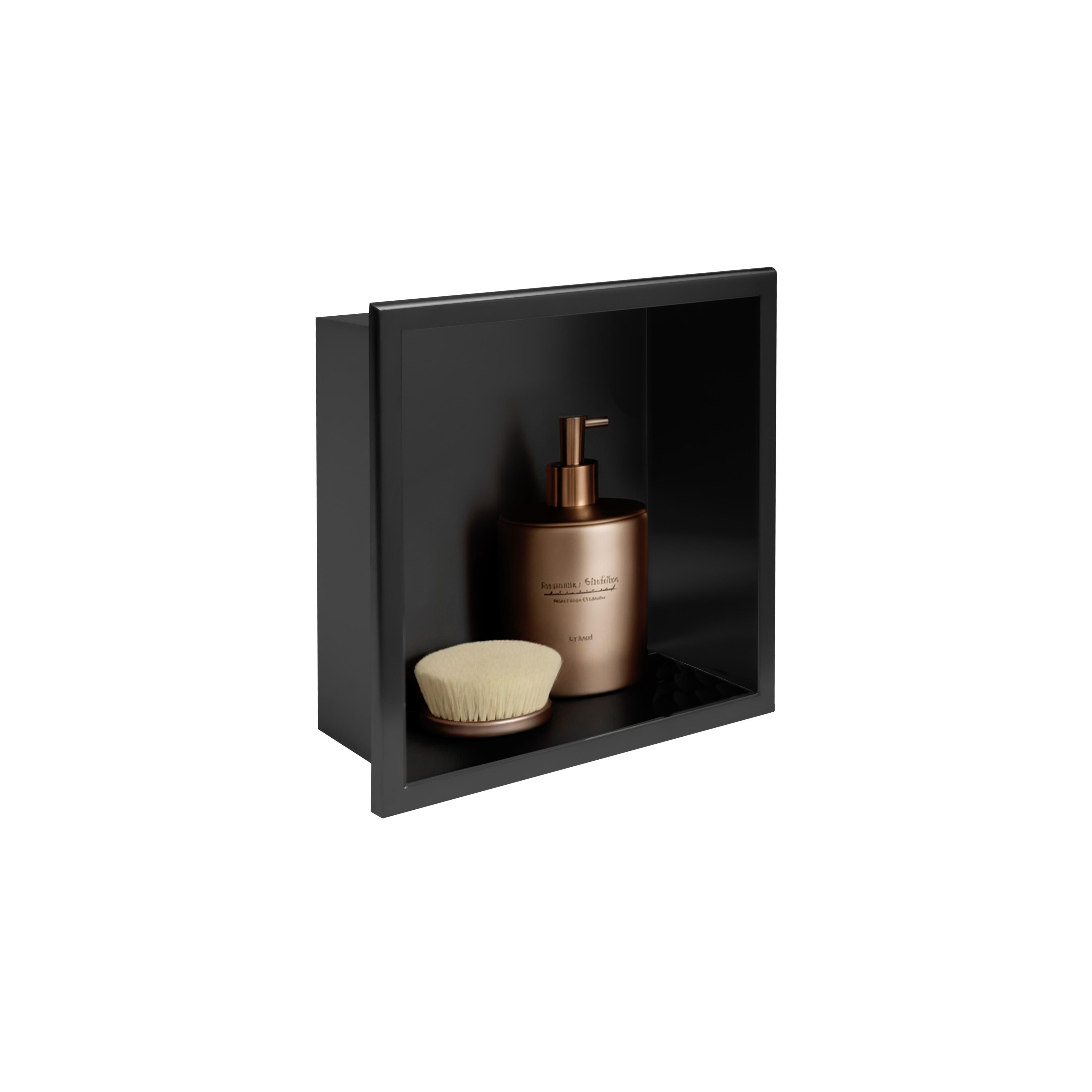 bathroom shelf 30x30 matte black