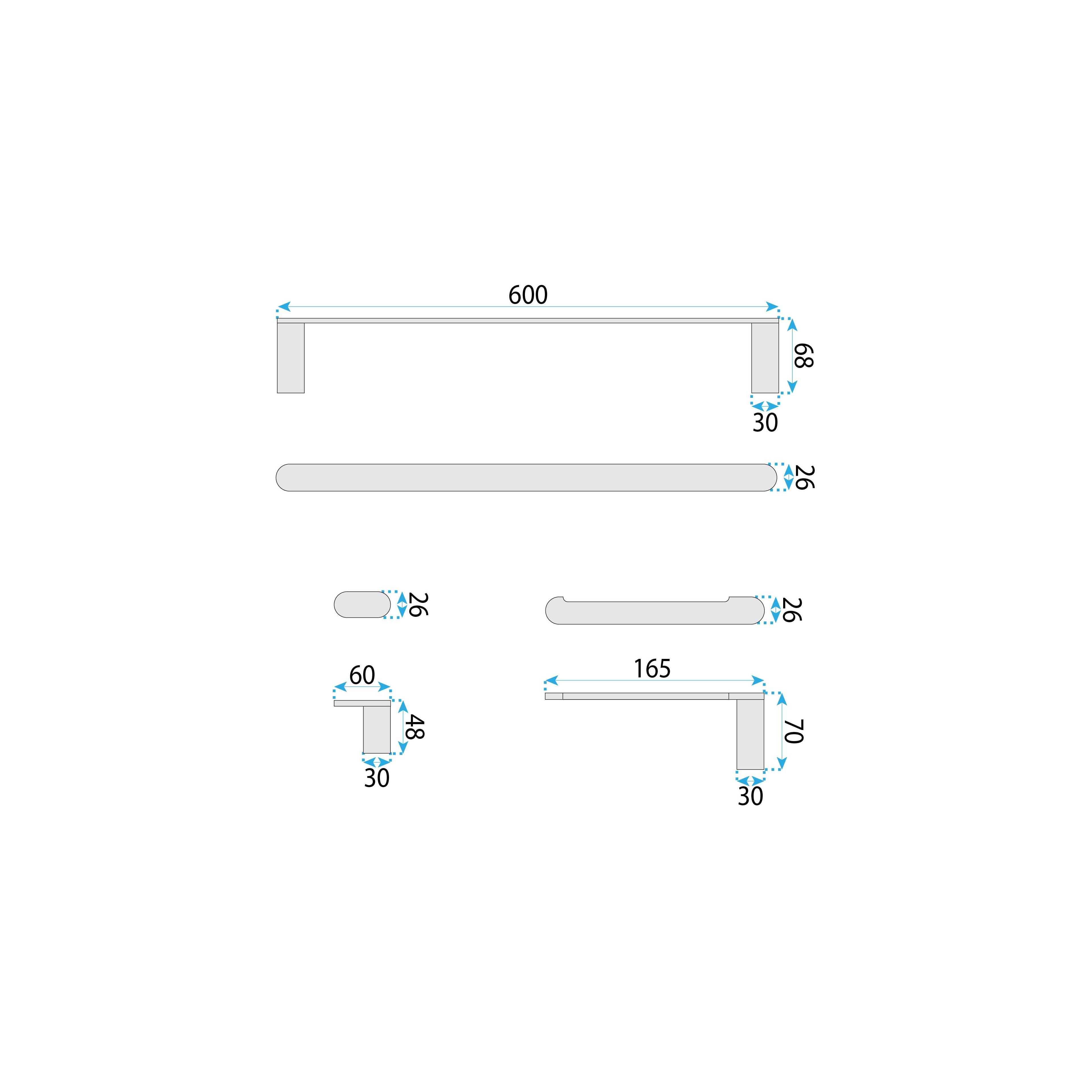 Badezimmer-Accessoire-Set Mati Brush Nickel 4-teilig