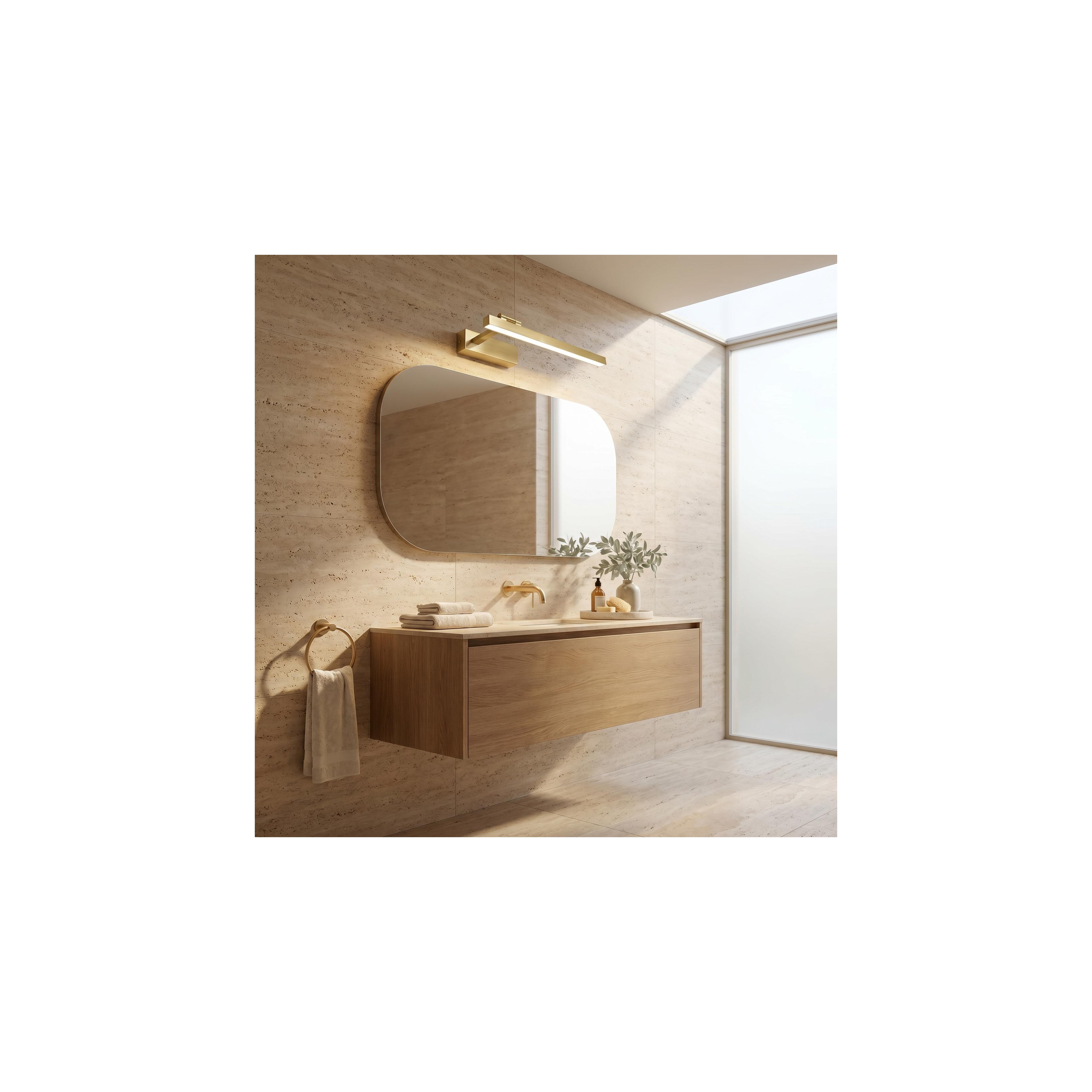 Vannitoa seina LED-valgusti SWE031-1W 40cm Brush Gold