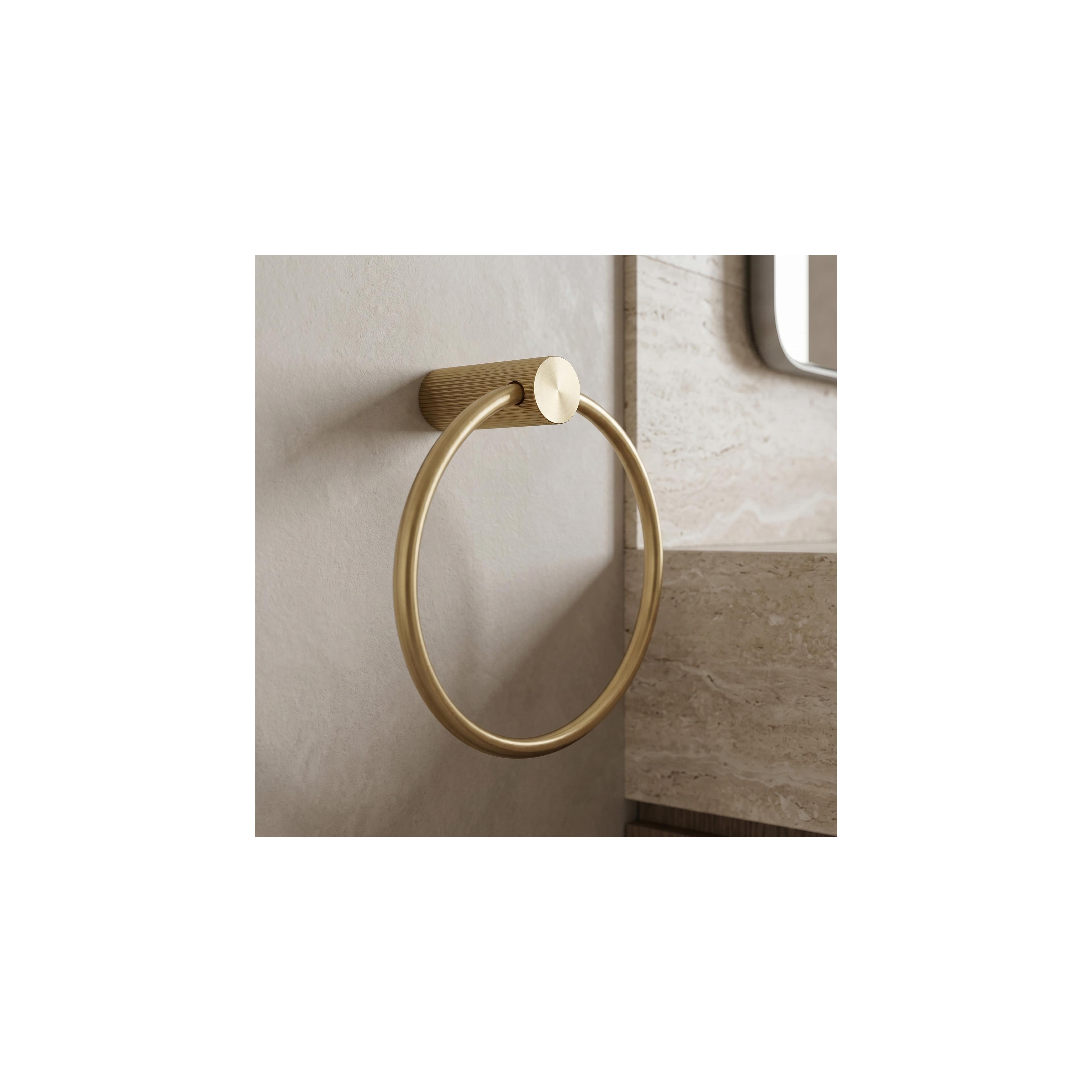 Kupatilski vješalica Ring 64106 SOLO Brush Gold
