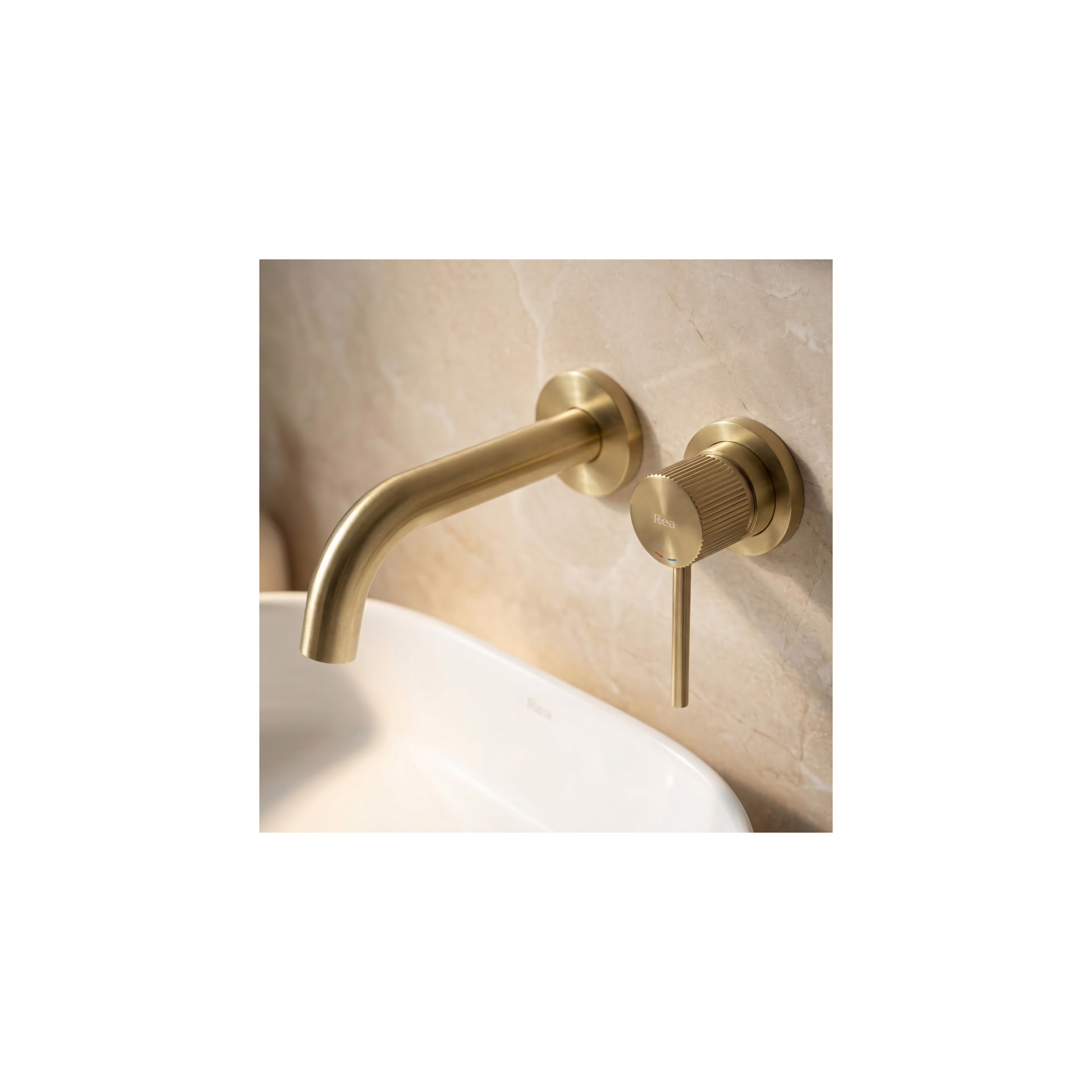 Robinet encastré Rea Lungo Stripe Brush Gold