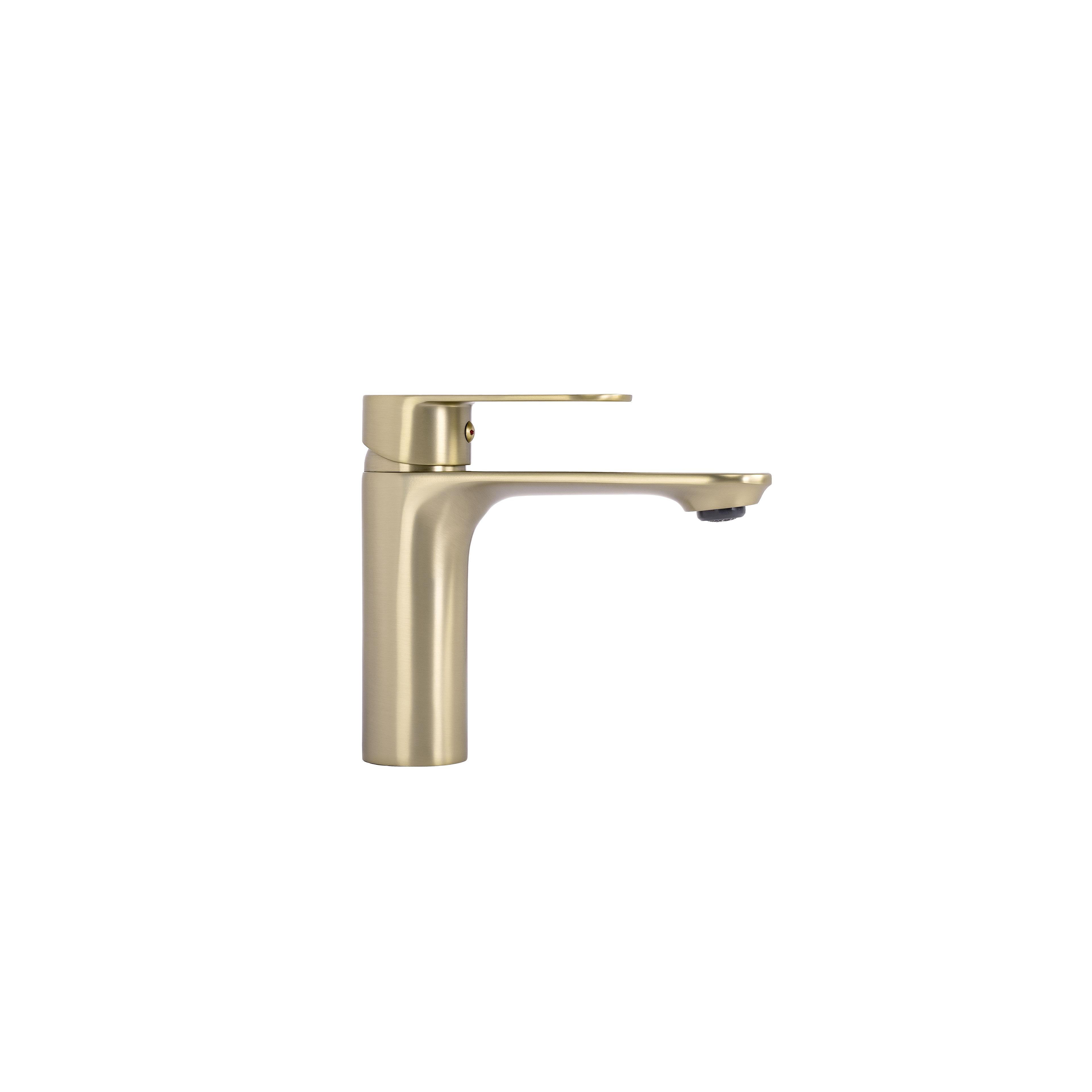 Rubinetto da lavabo Rea Drop Brush Gold low