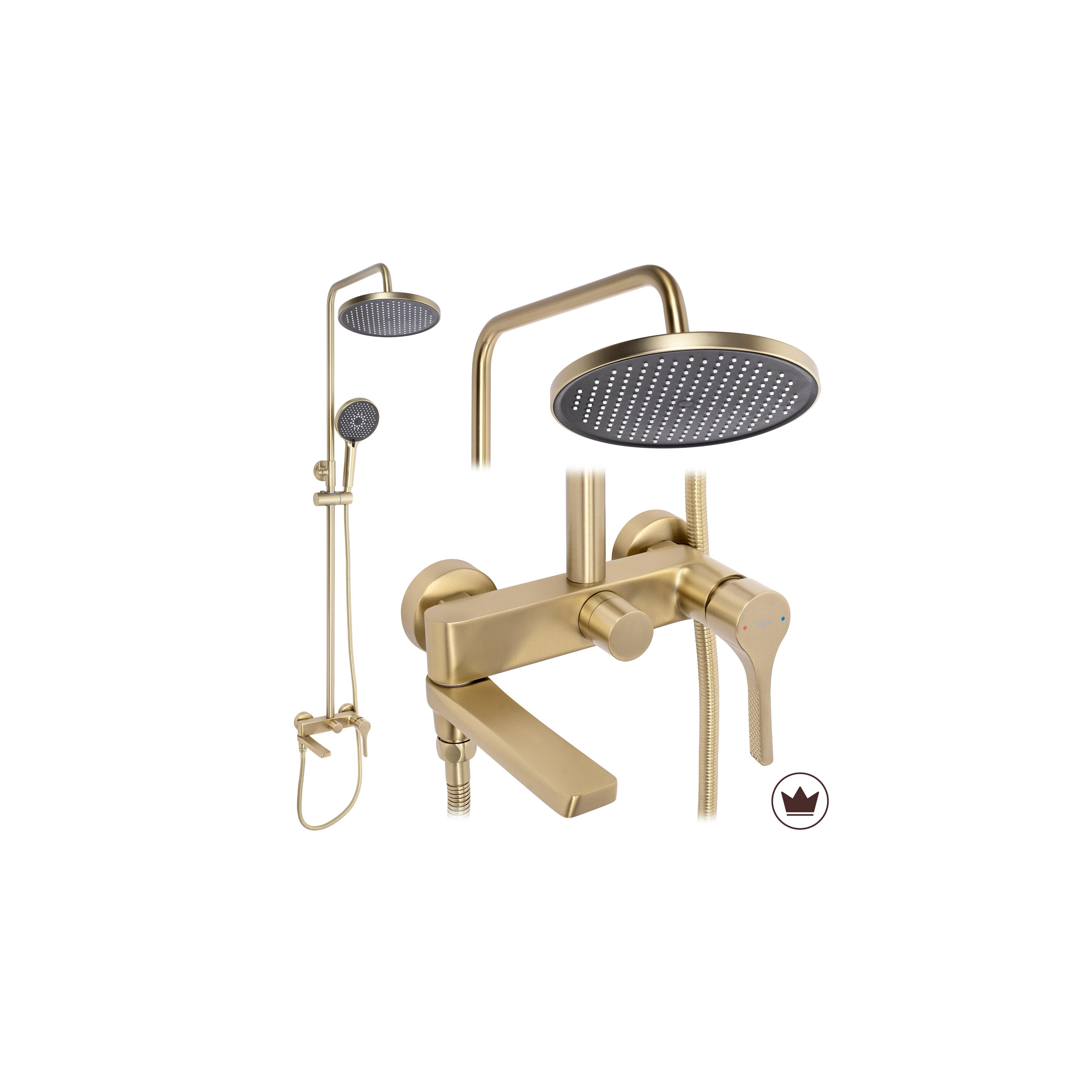Shower set PREMIUM Rea Maxim Brush Gold