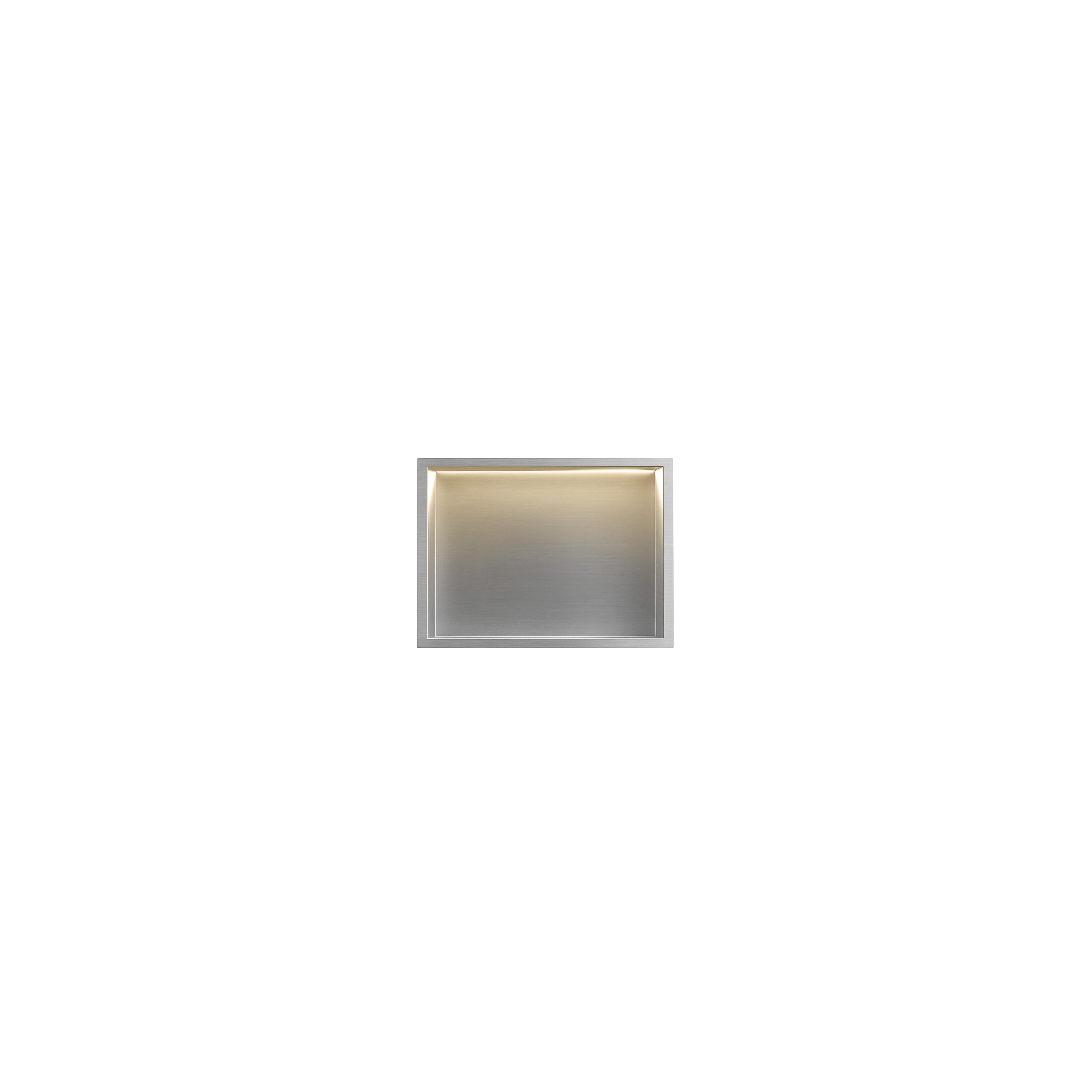 REPISA DE BAÑO EMPOTRADA LED 30x45 steel brush