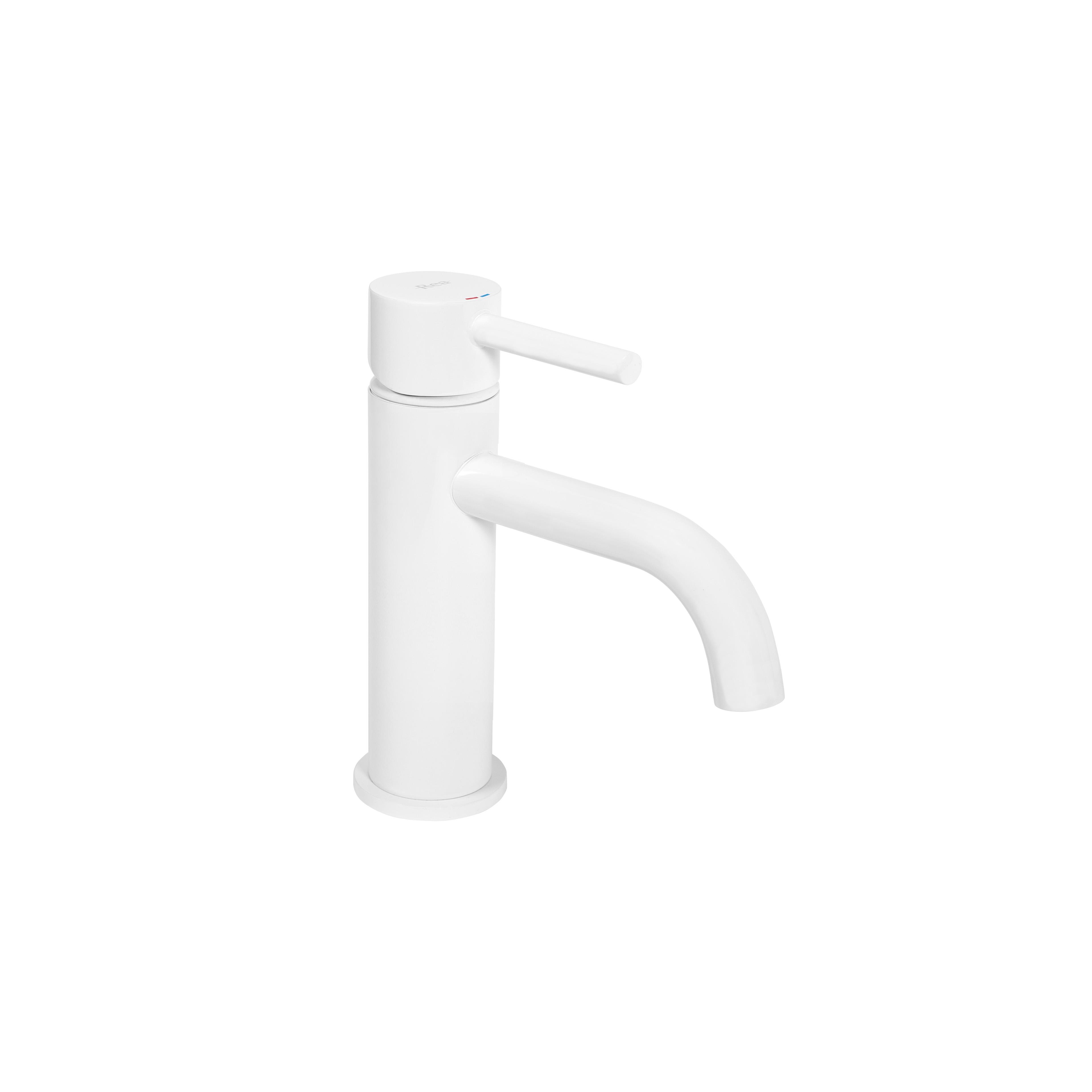 Bathroom faucet Rea Lungo White Low