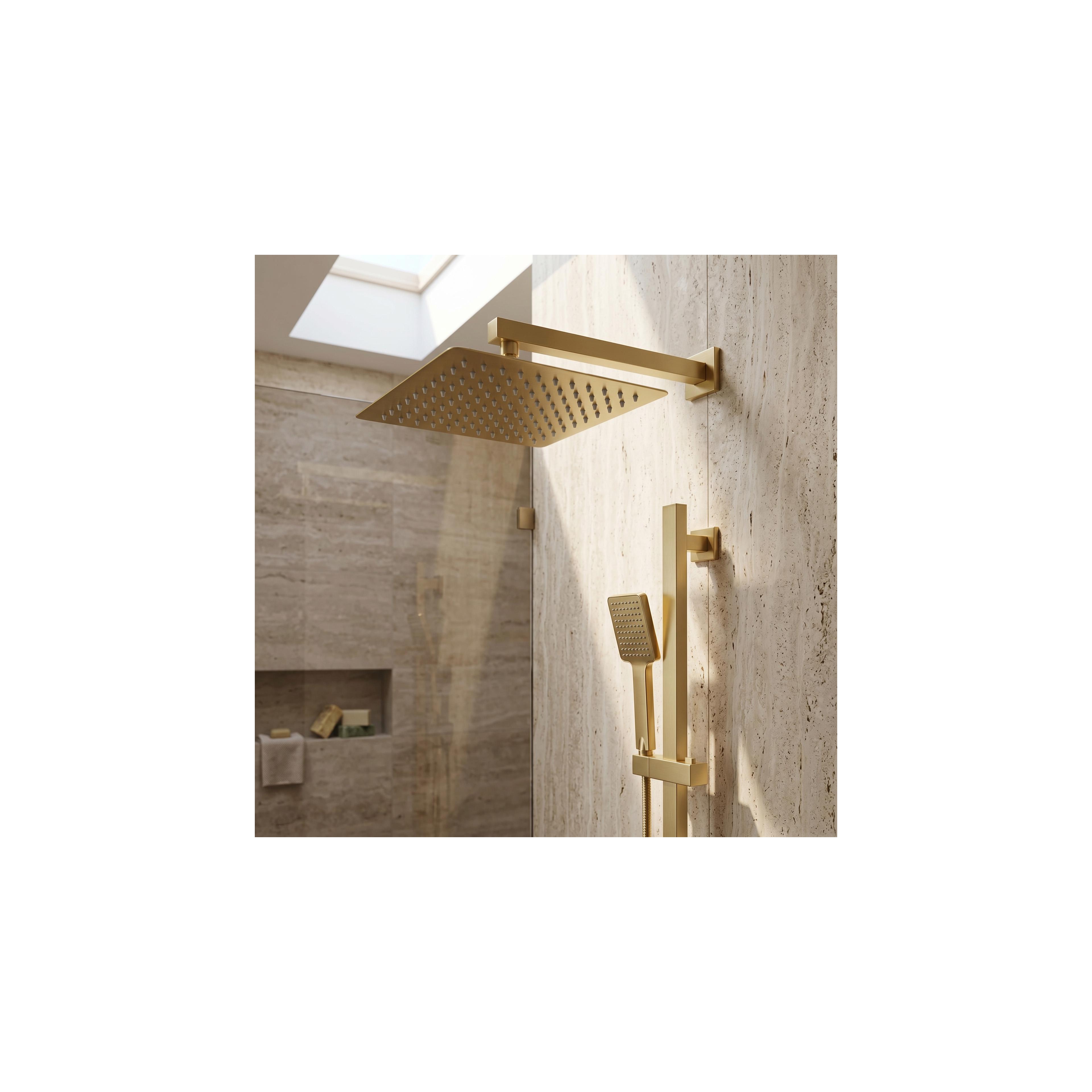 Fyrkantigt takduschhuvud REA JS-P015BG 30cm Brush Gold