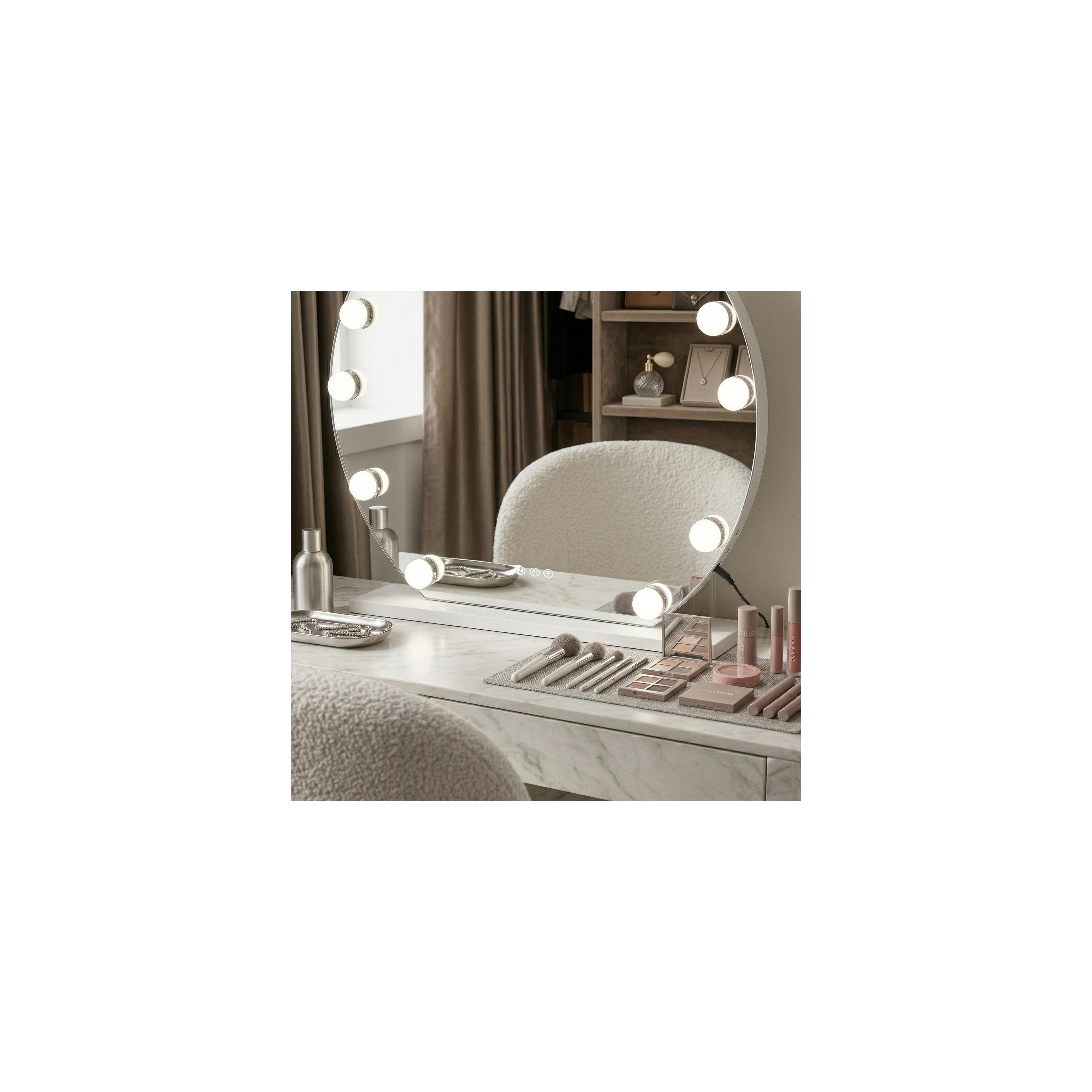 Mirror LED HOLLYWOOD White 50 cm