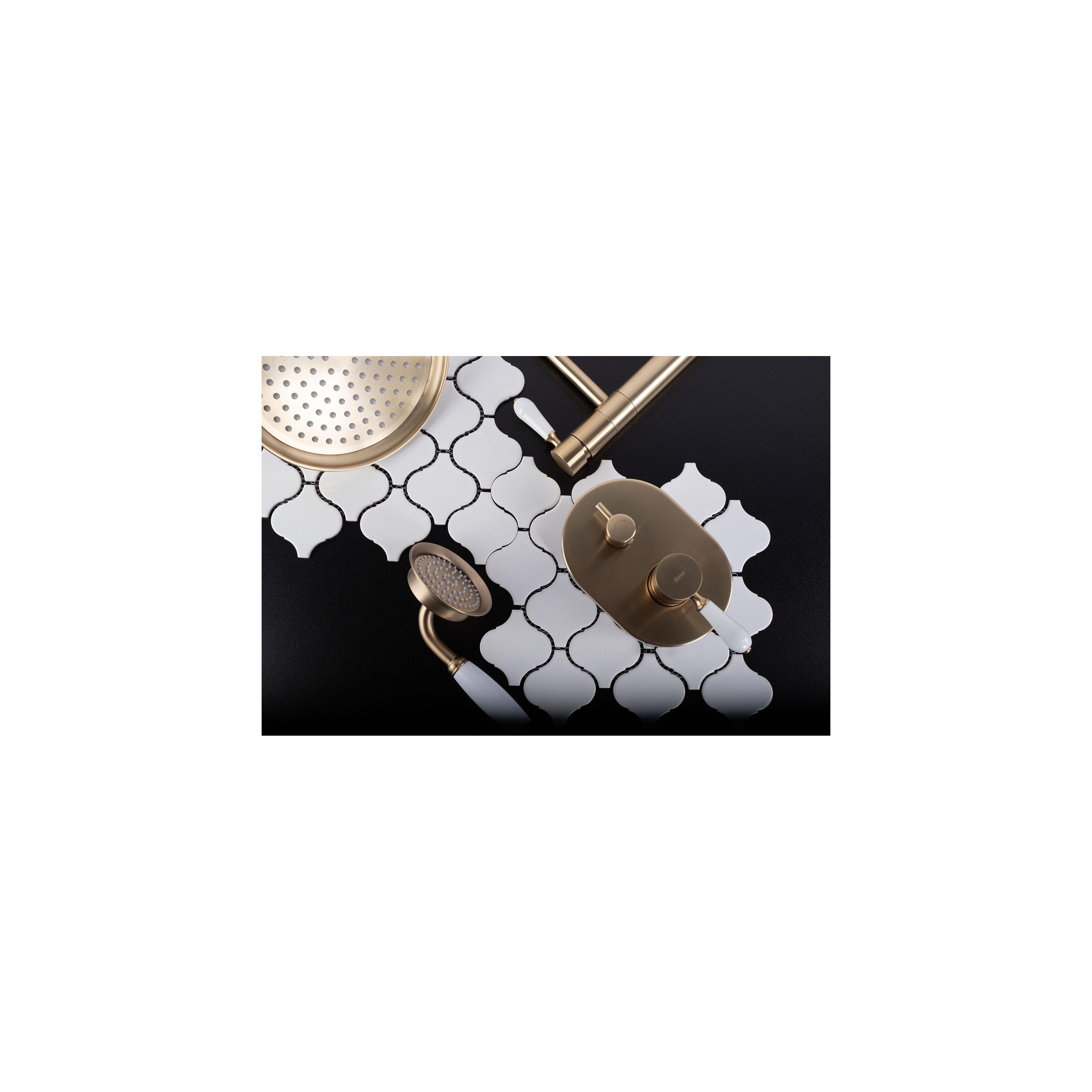 Robinet de lavabo Rea Serra Brush  Gold high
