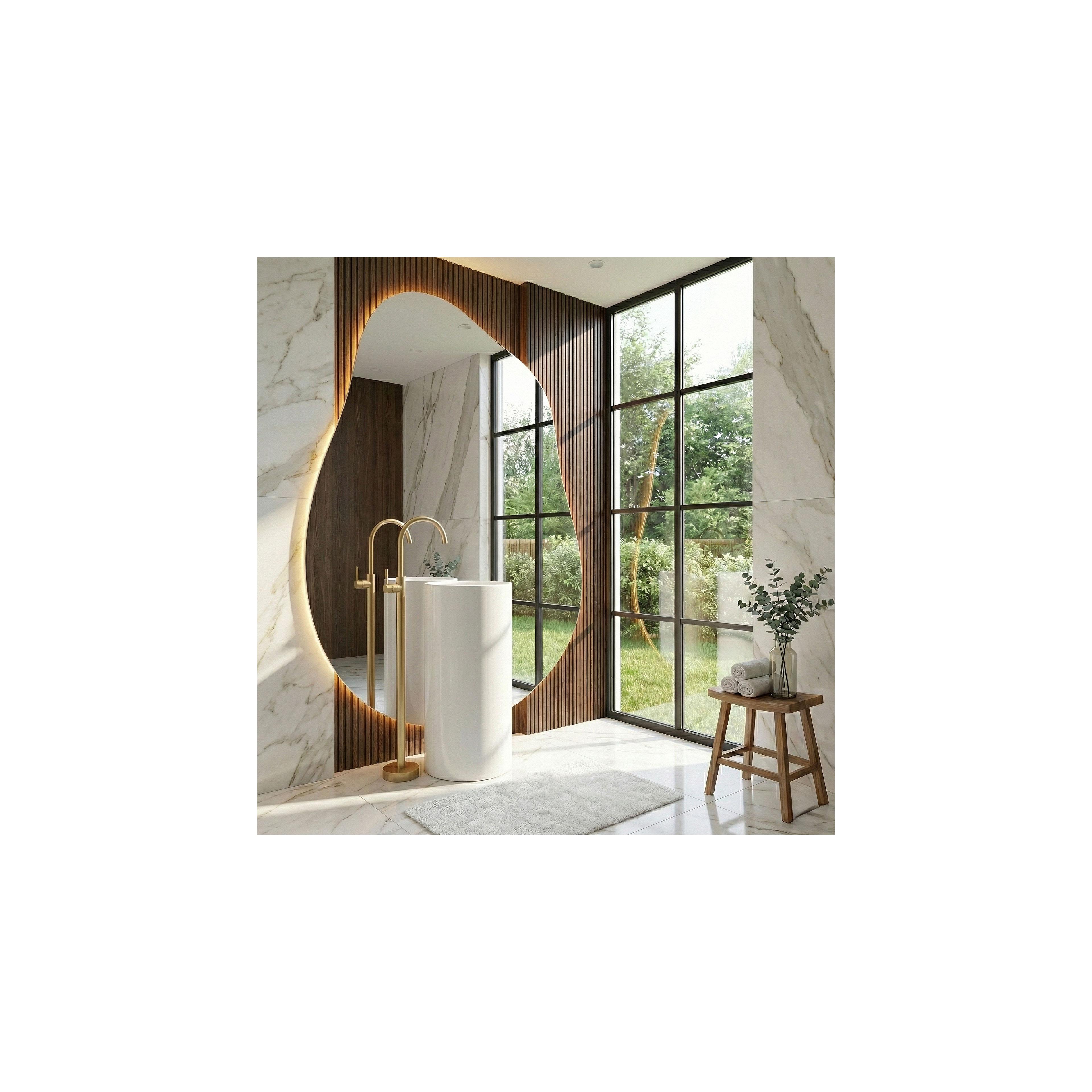 Robinet de lavabo Rea Lungo Brush Gold