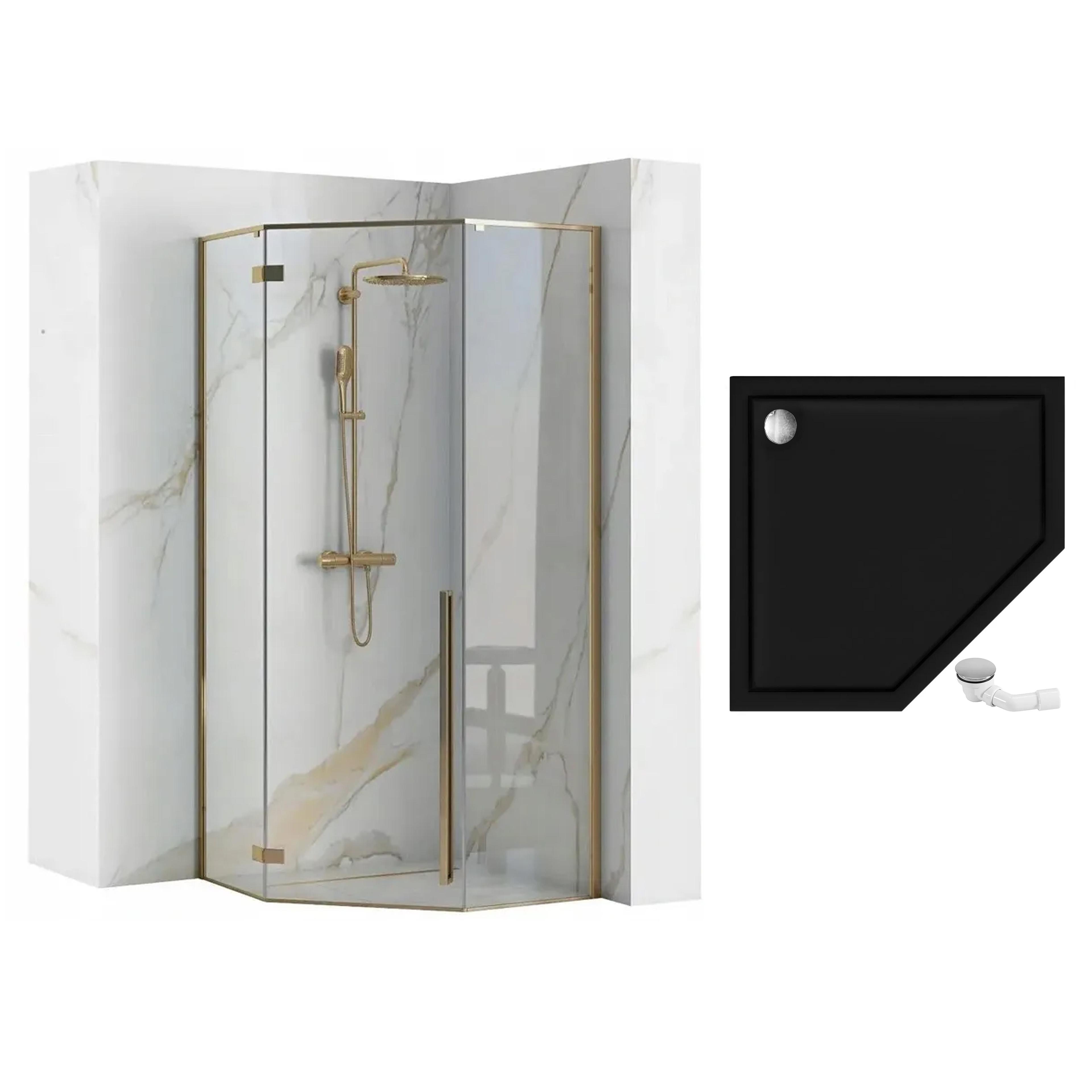 Cabina de dus DIAMOND GOLD  90x90 cm