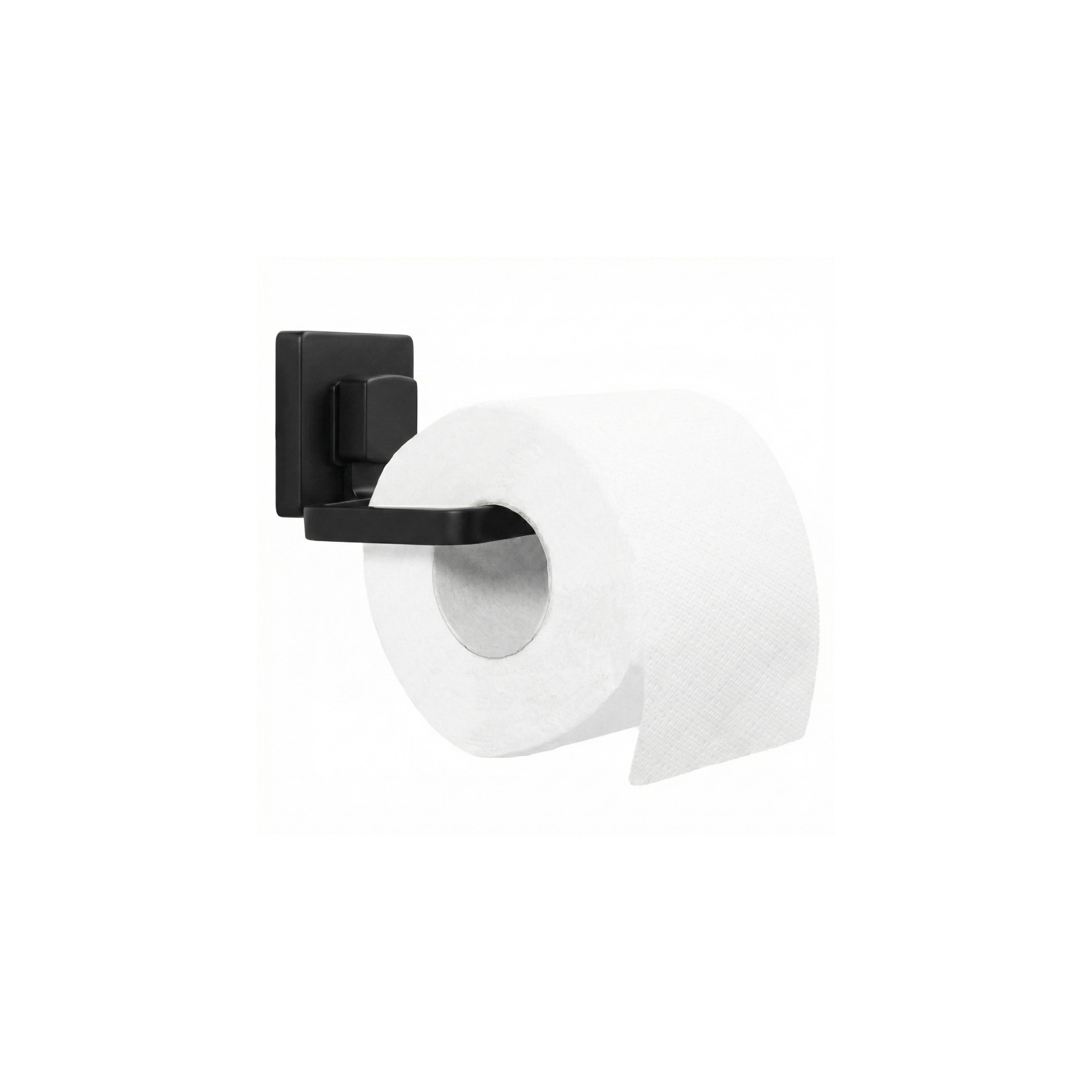 UCHWYT NA PAPIER TOALETOWY BEZ WIERCENIA CZARNY 381698