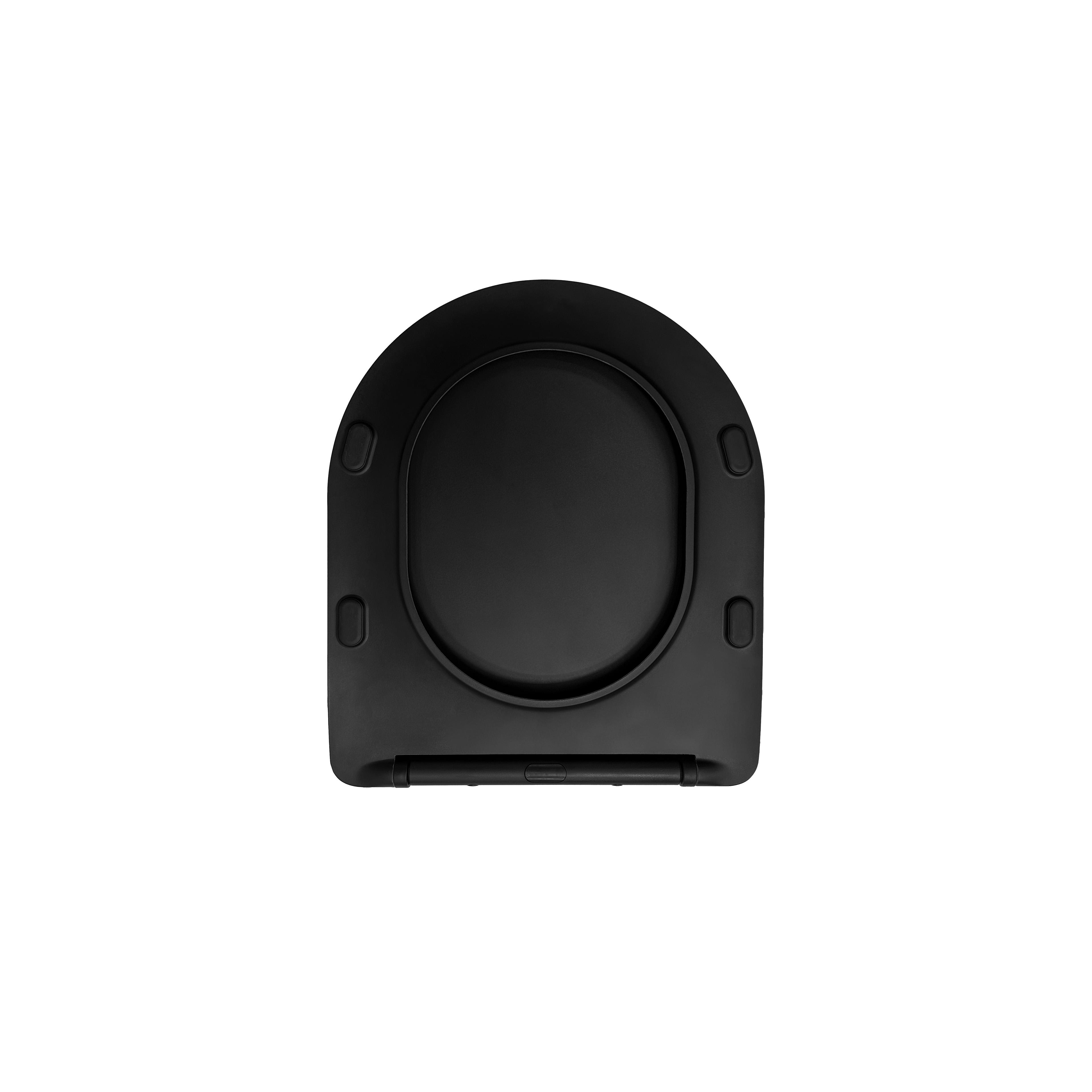 Slow-closing toilet seat CARLO FLAT UF BLACK MATT