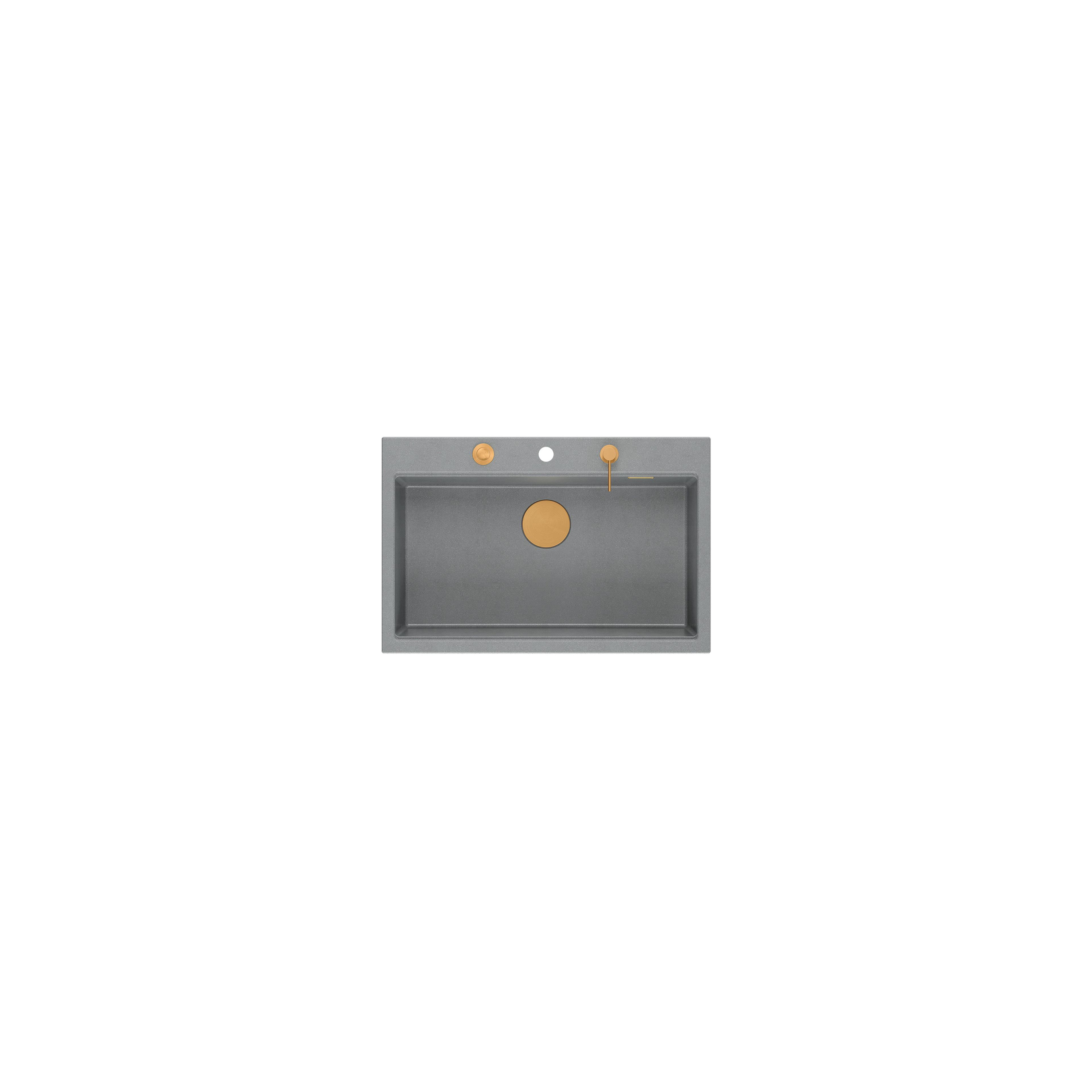 гранитна мивка MARC 110 WORKSTATION Grey Metallic