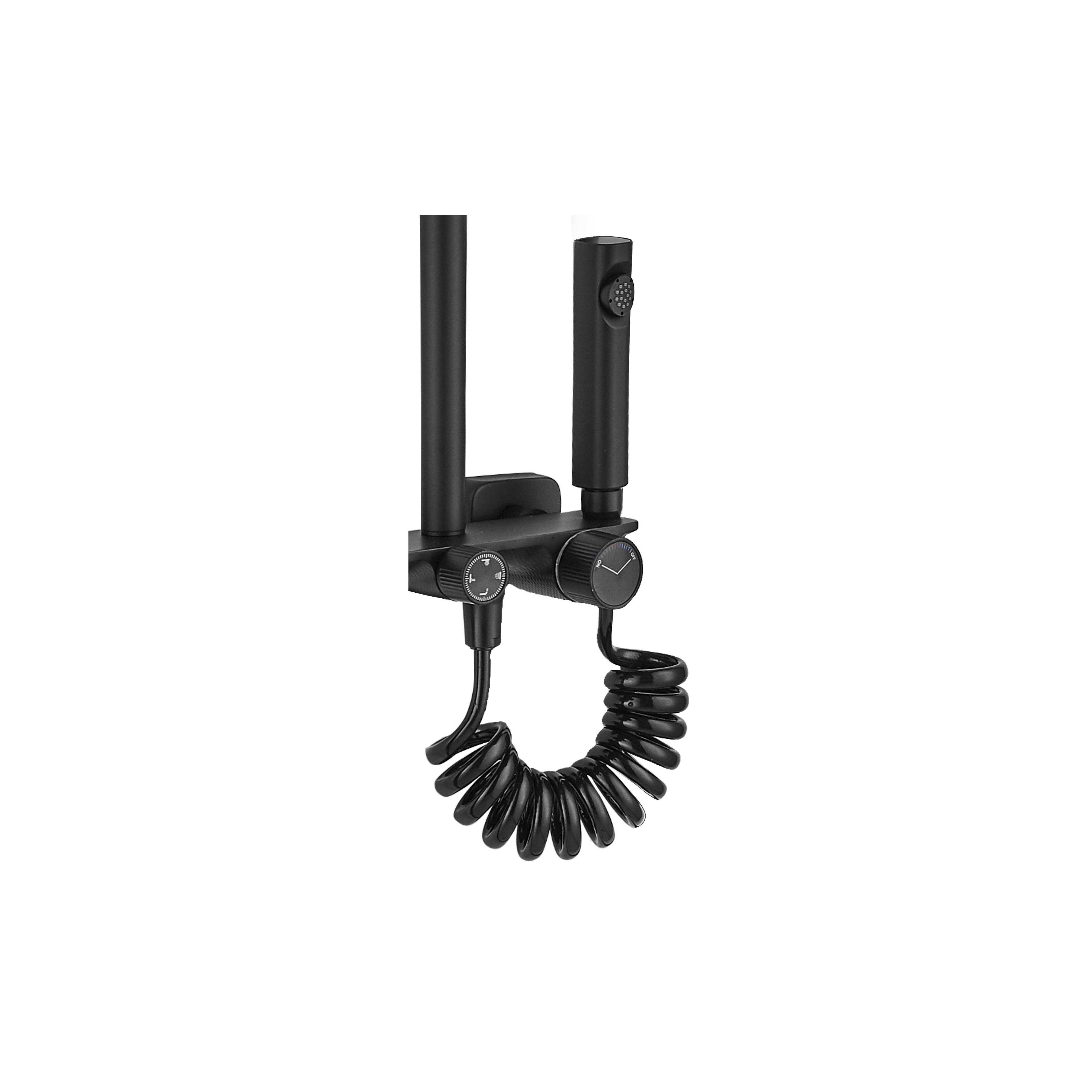 Shower set REA HELIX Black