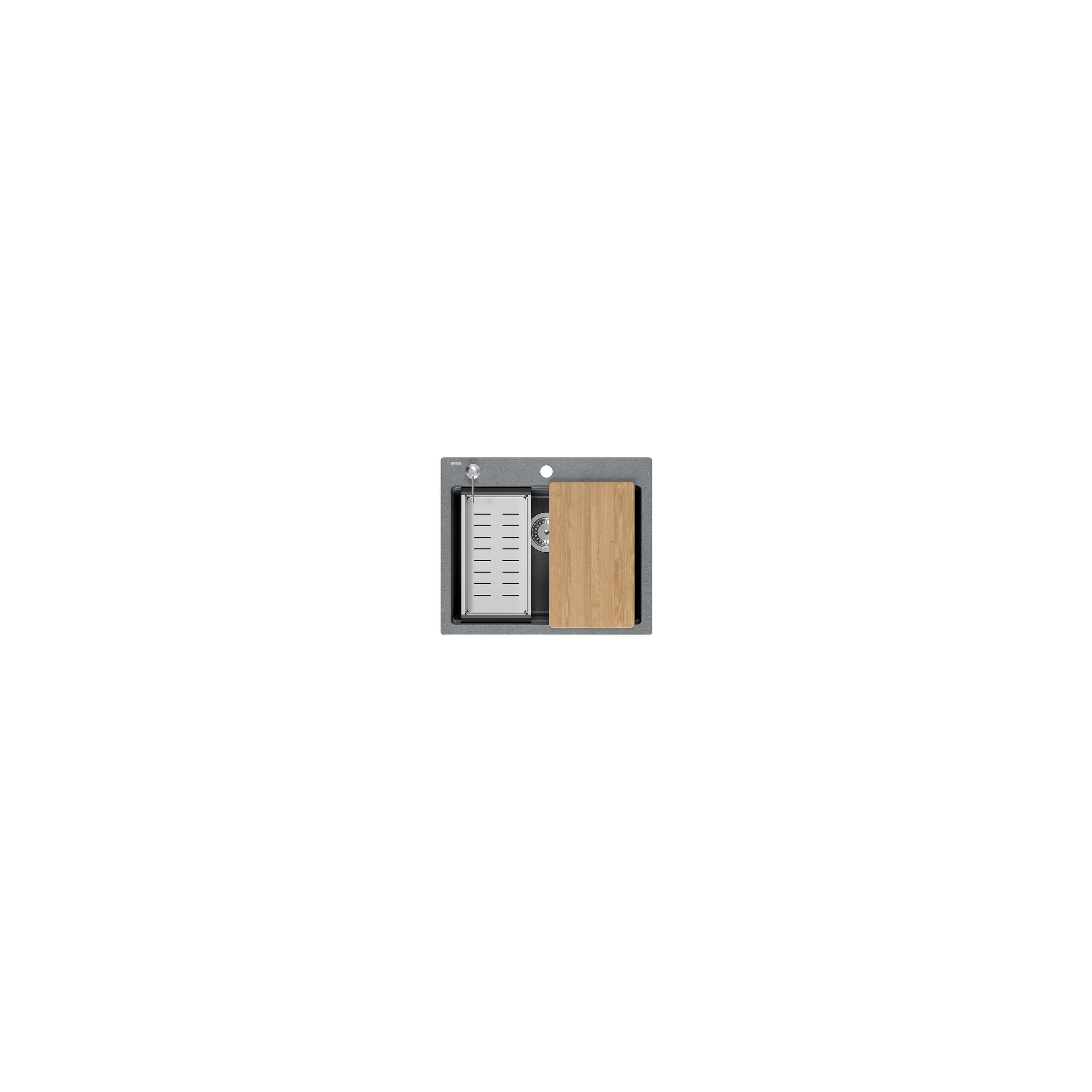 гранитна мивка KURT 110 Grey Metallic