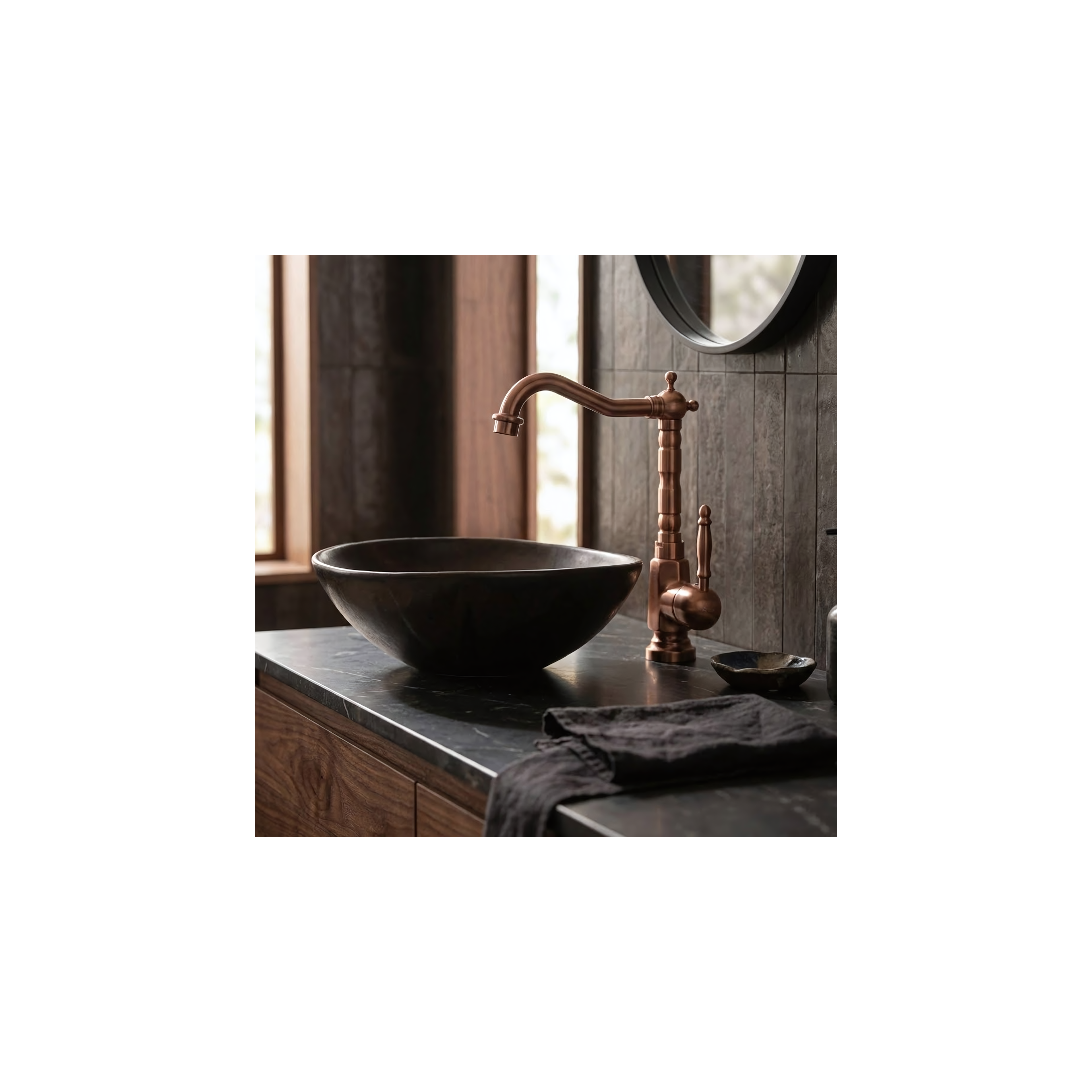 Robinet de lavabo Rea Bona Brush Copper High