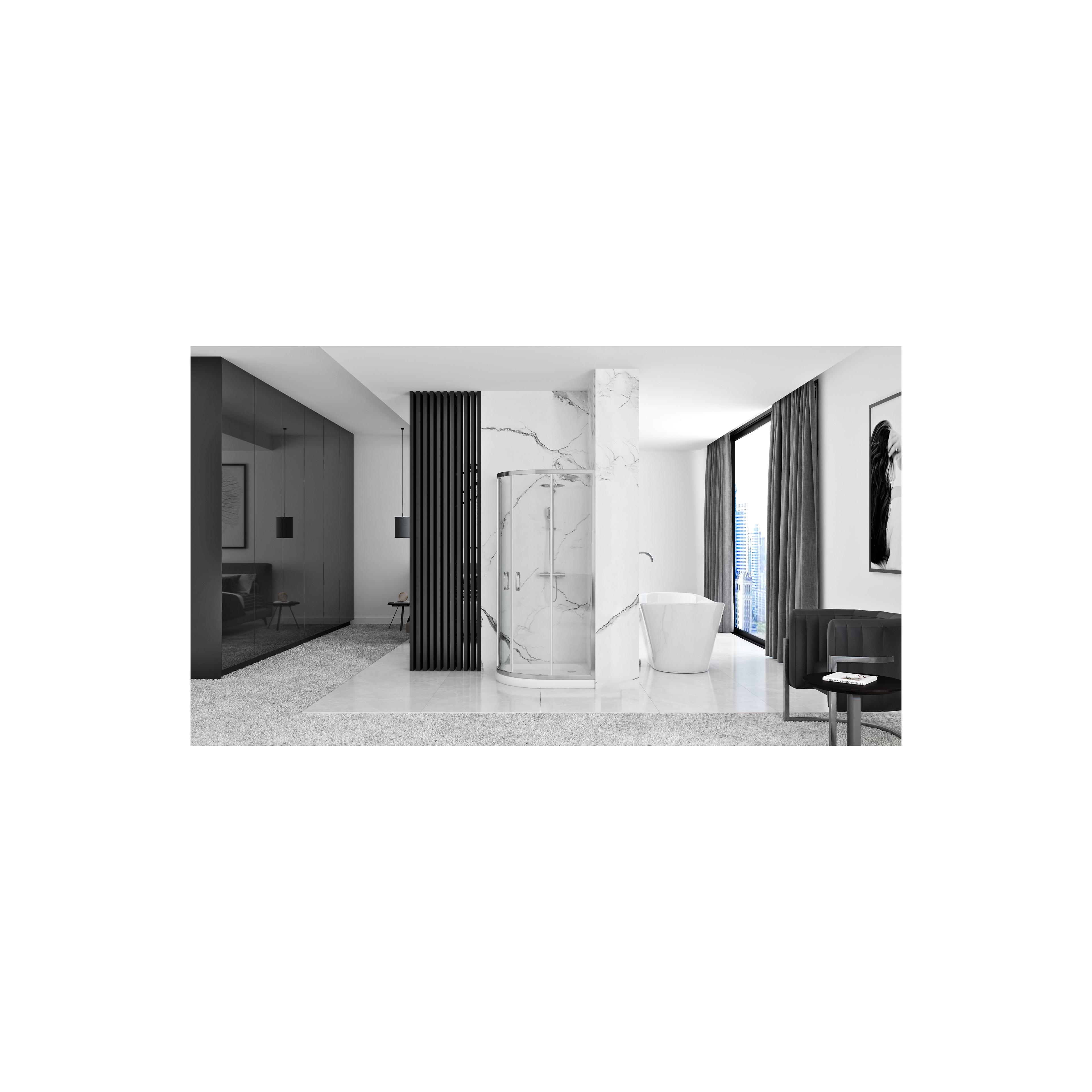 Cabina dus REA Look Chrome 90x90 + Cada de duș Look White