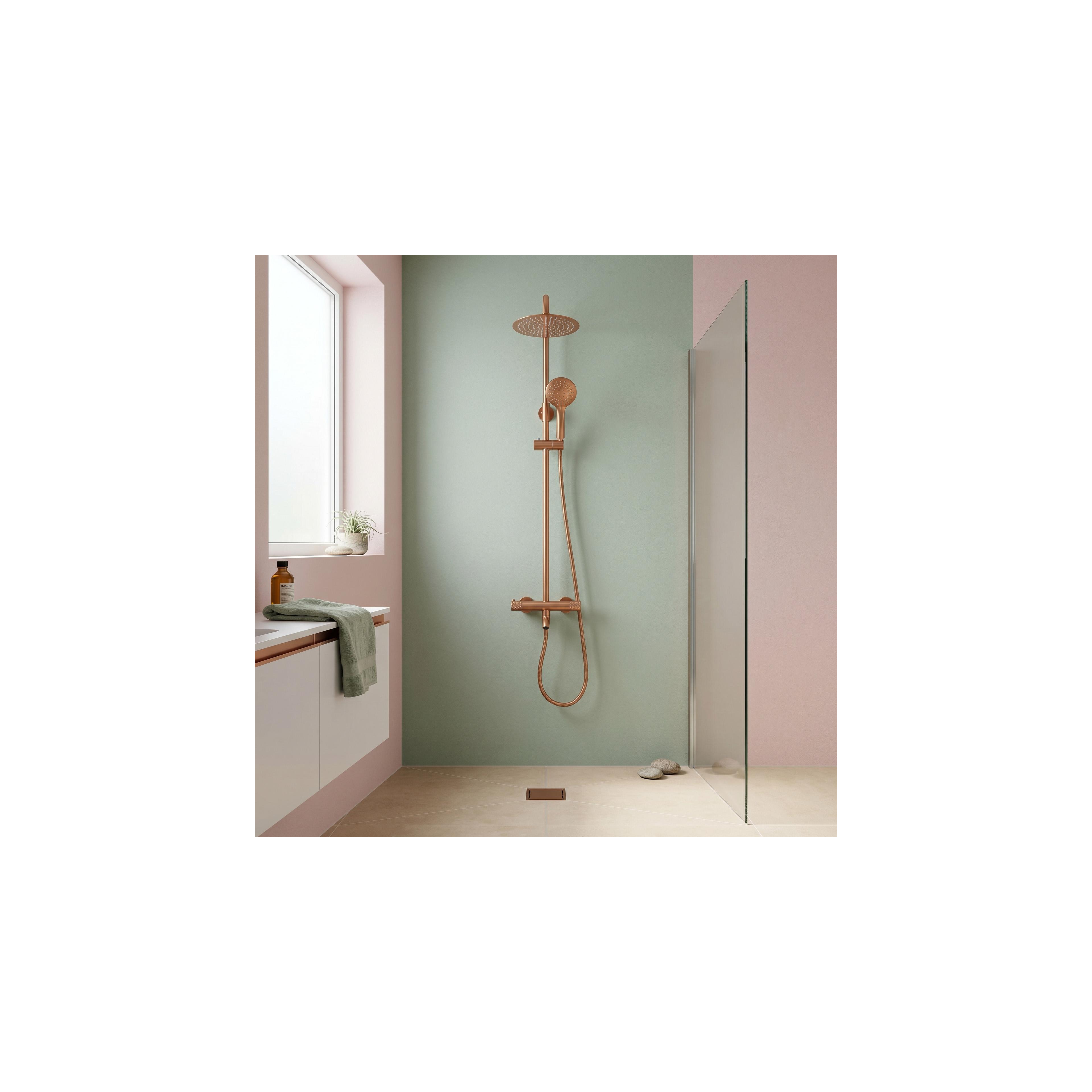 Душ система с Термостат Rea Lungo Diamond Copper Brush