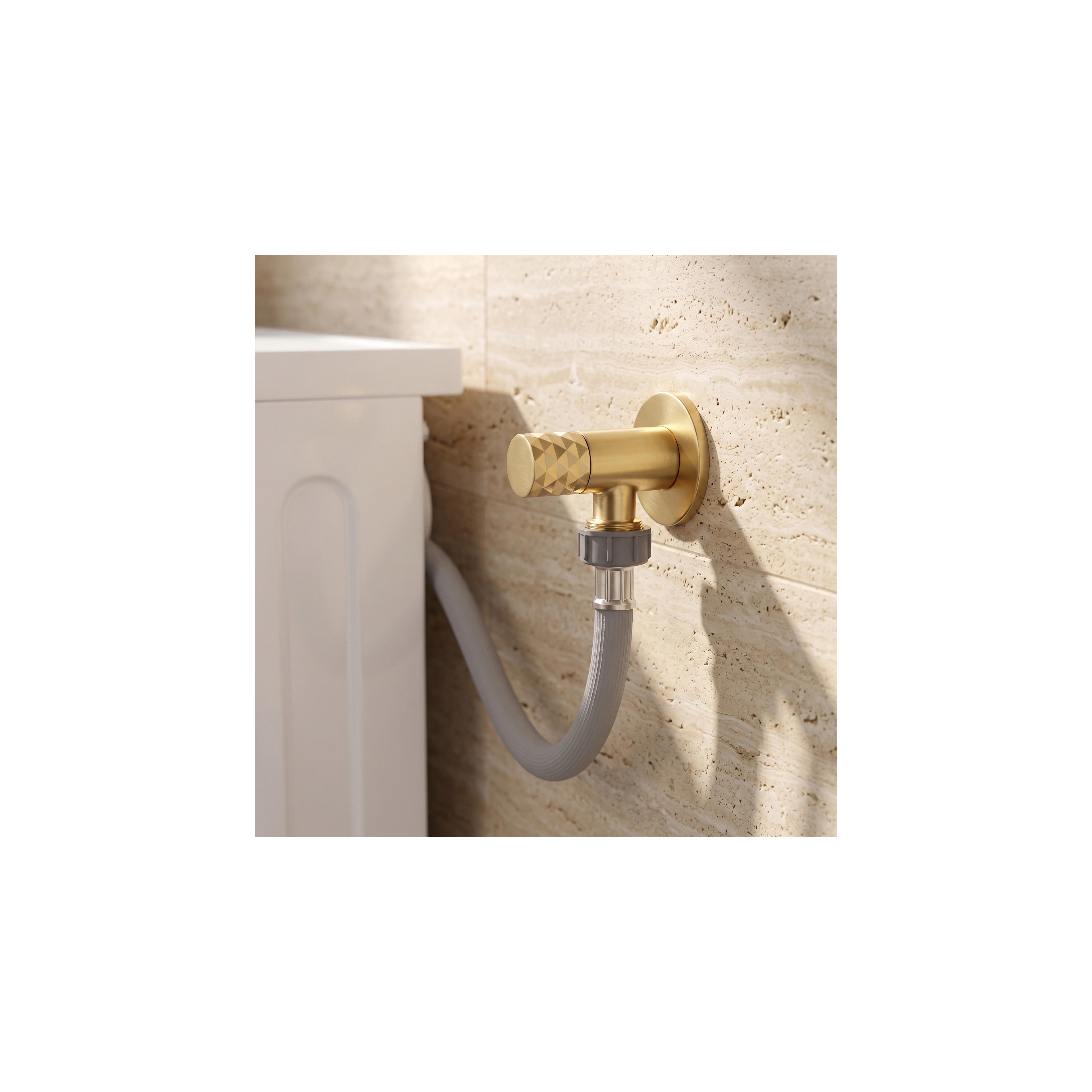 Ugaoni ventil Diamond 03 1/2" x 3/4" Brush Gold