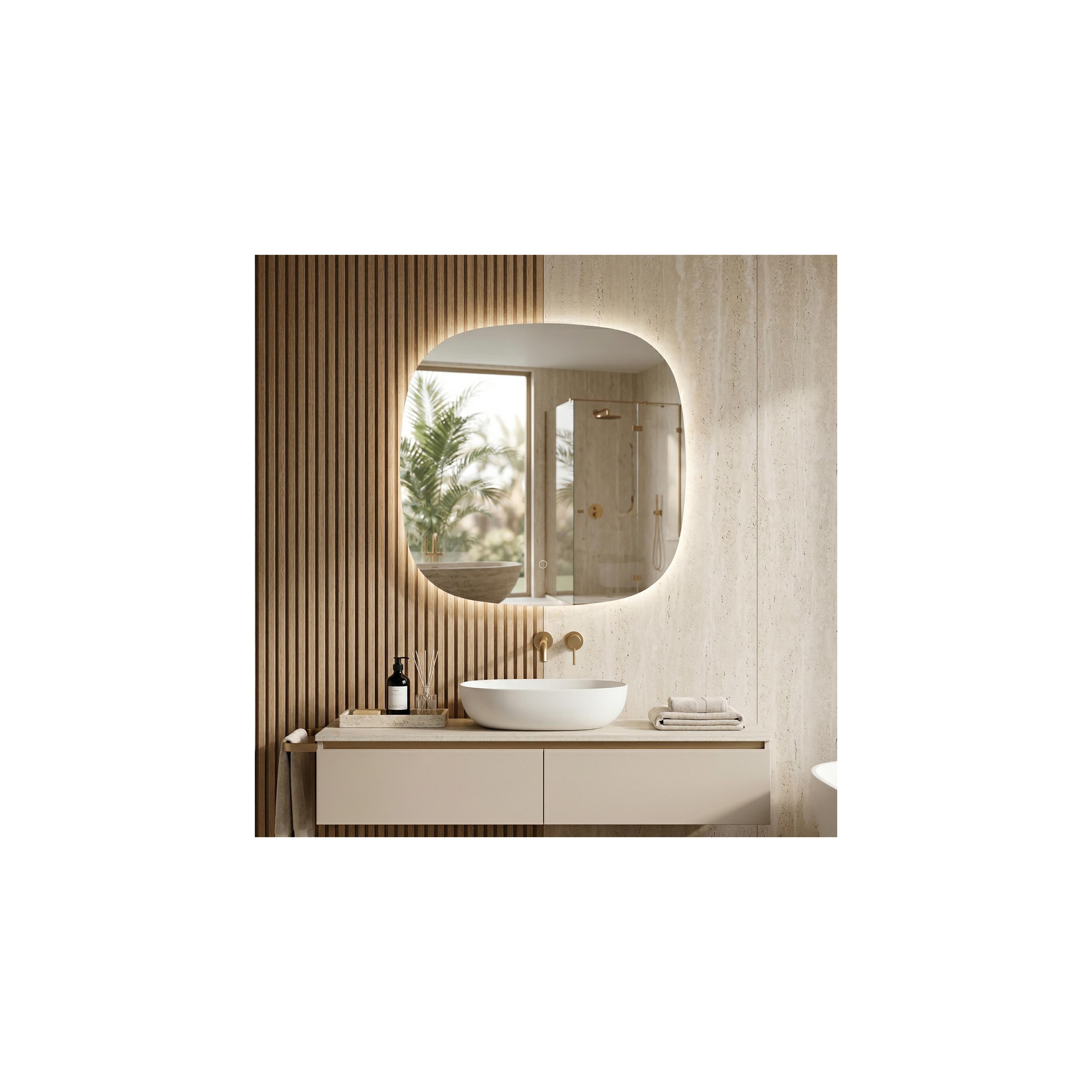 Mirror LED 70x70cm TOP