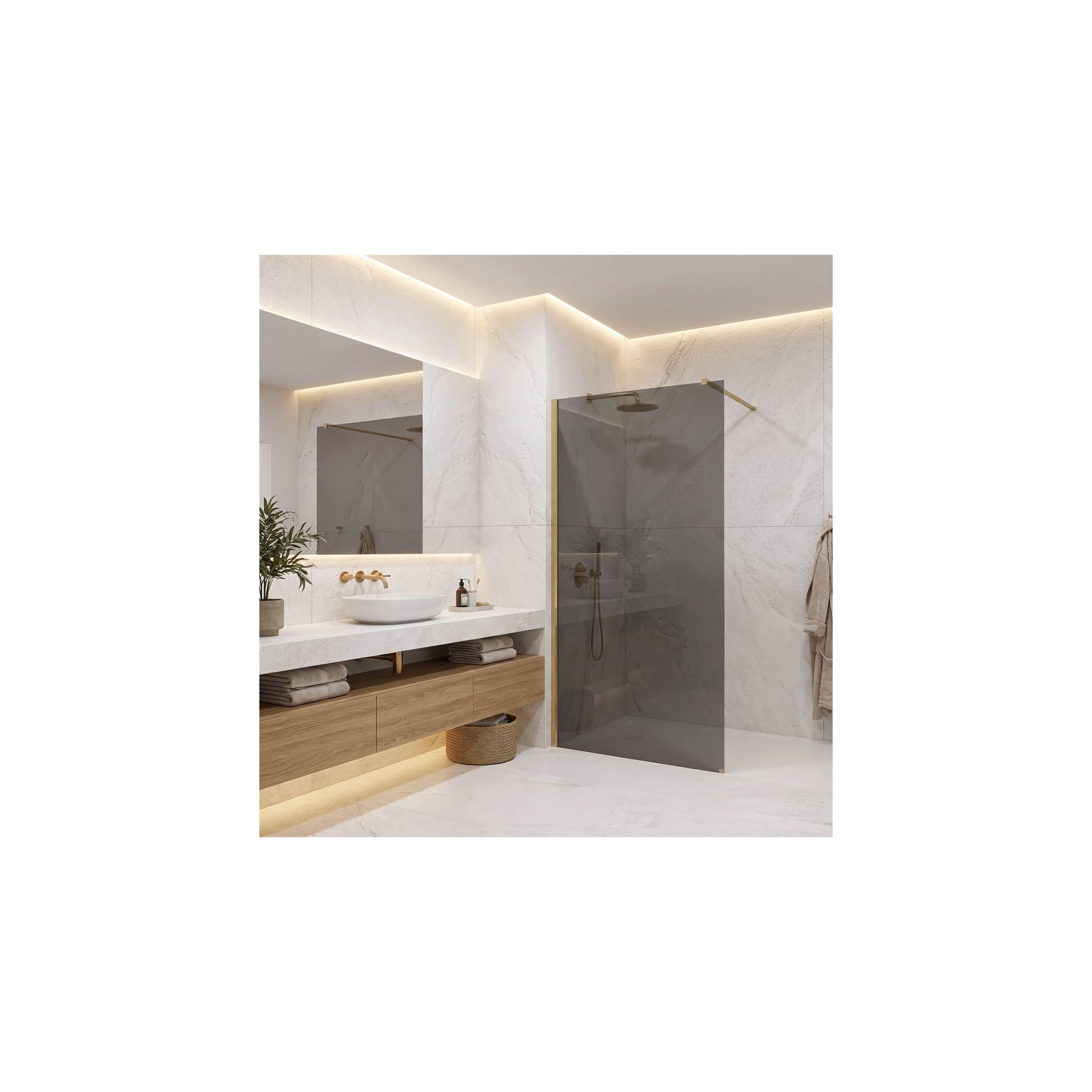 Paroi de douche Rea Flexi Grey / Brush Gold 90