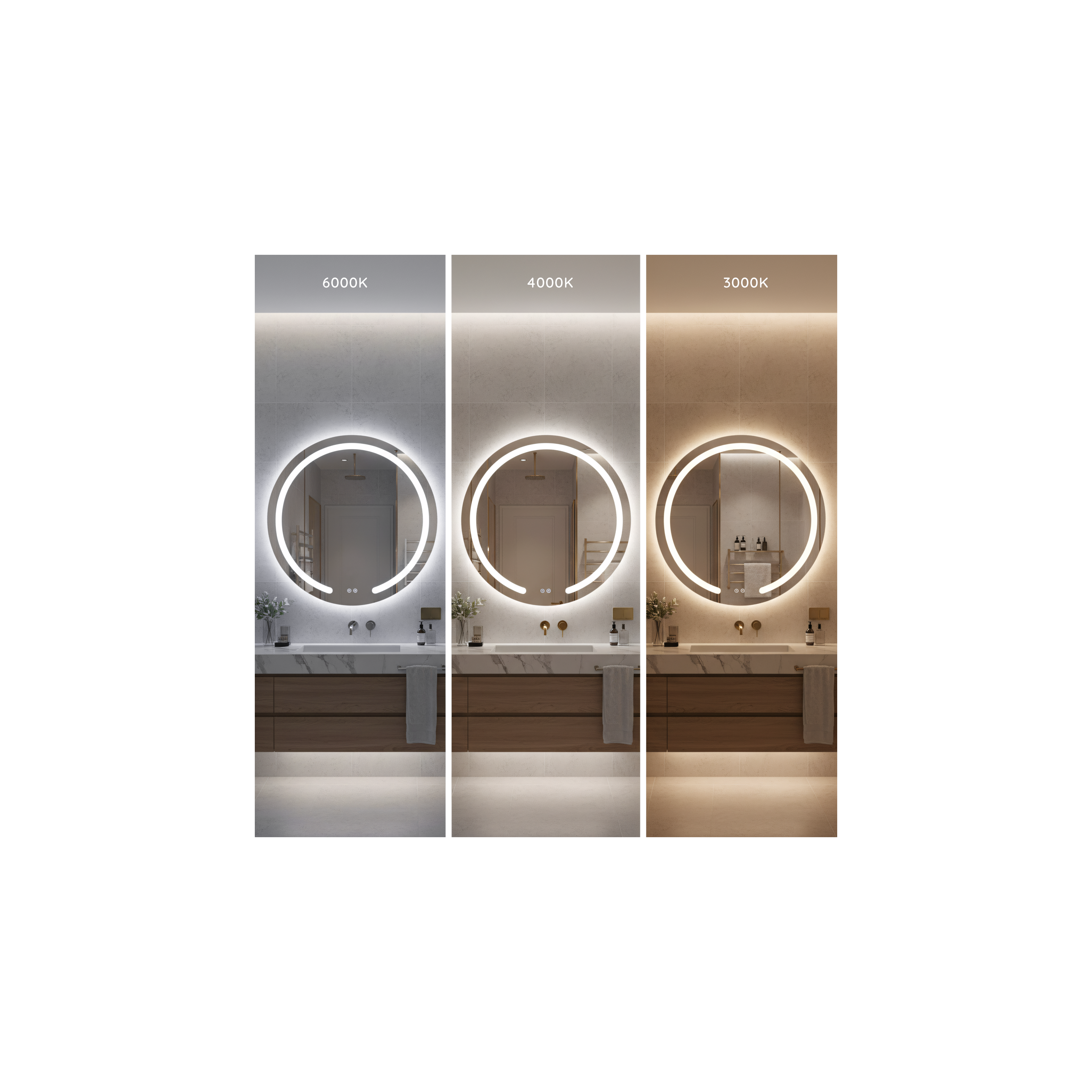 Miroir LED 50cm Modern