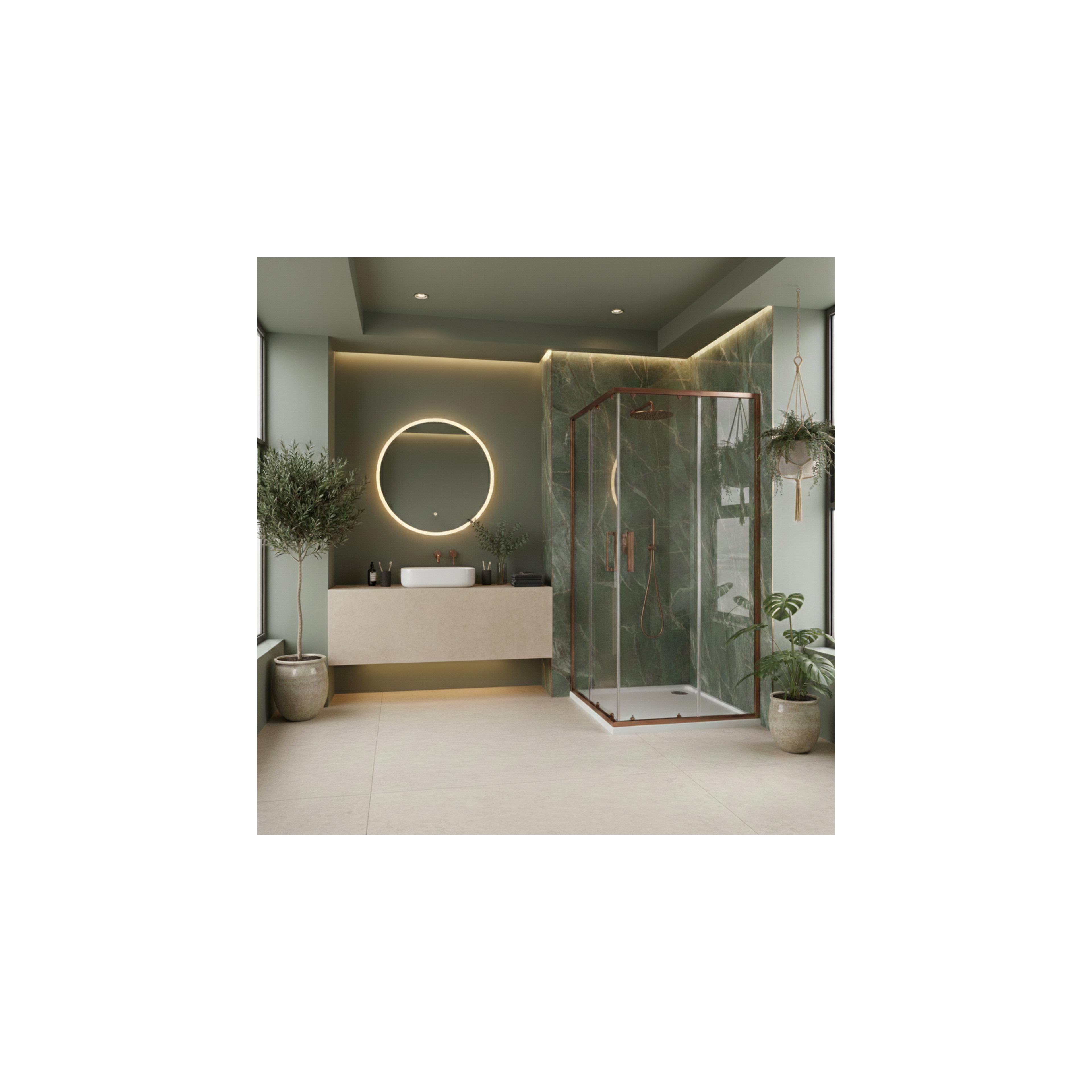 Cabine de douche Rea City 80x80 Copper Brush