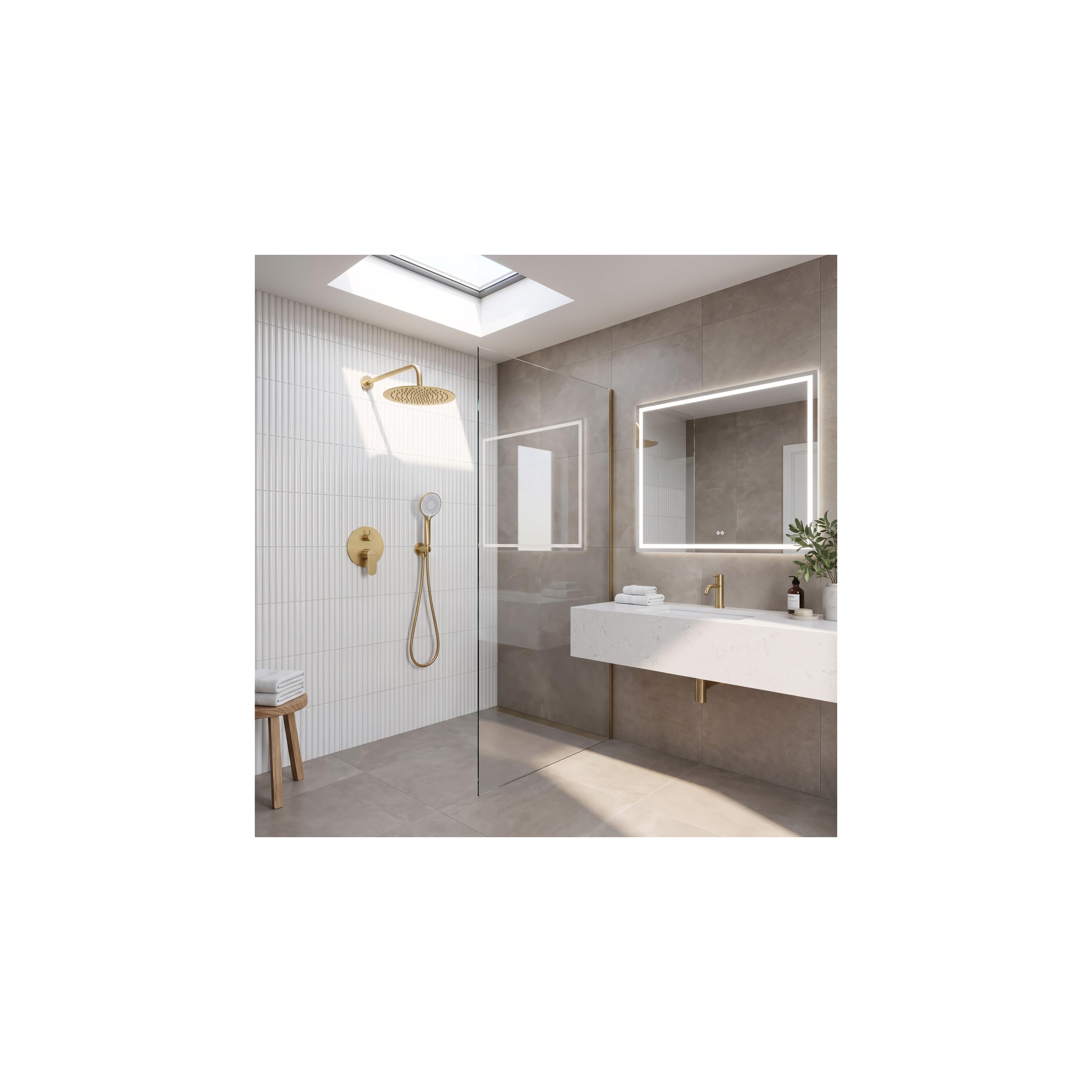 Komplet tuša u ravnini Rea Drop Brush Gold + BOX