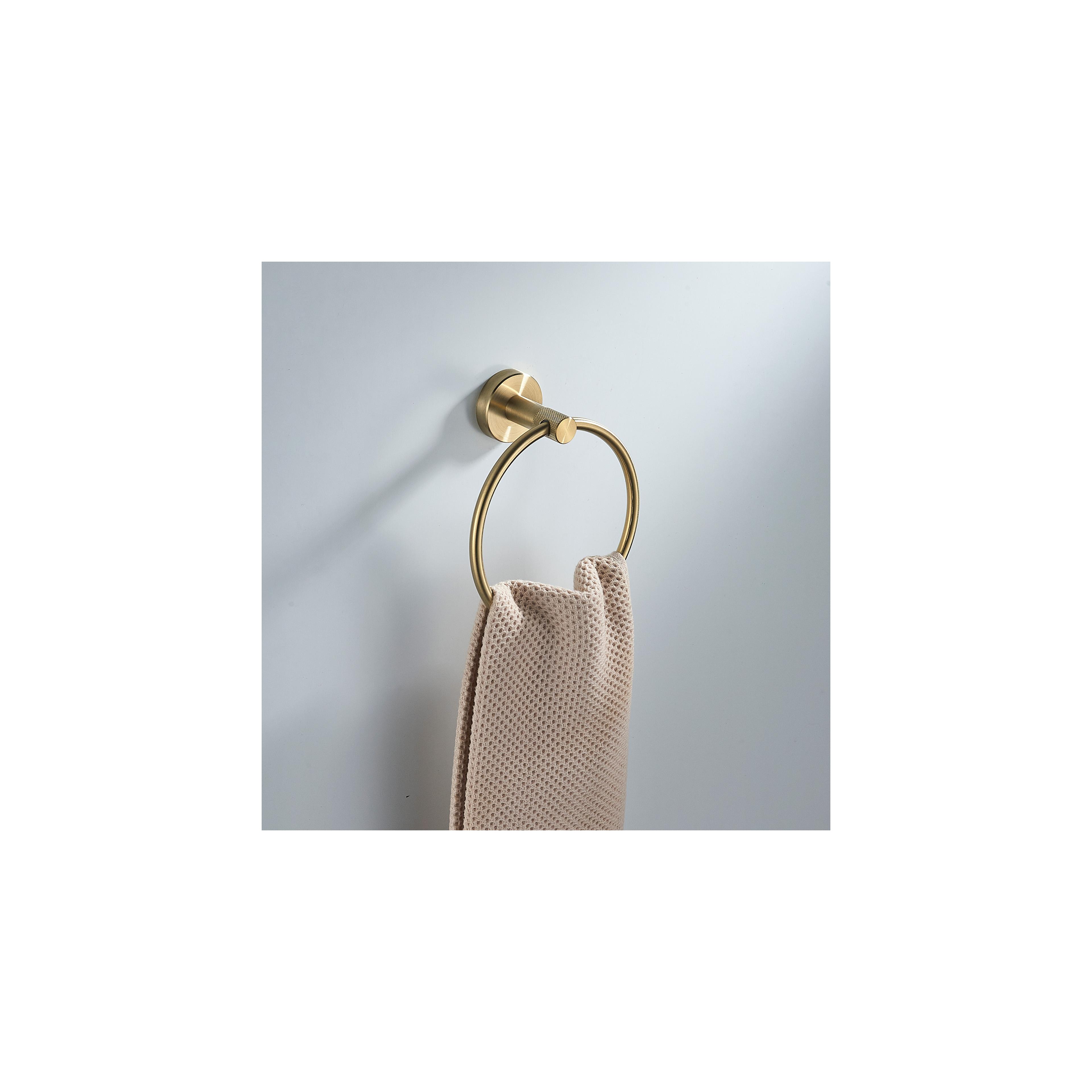 Cuier de baie Ring 6610 Modern Brush Gold