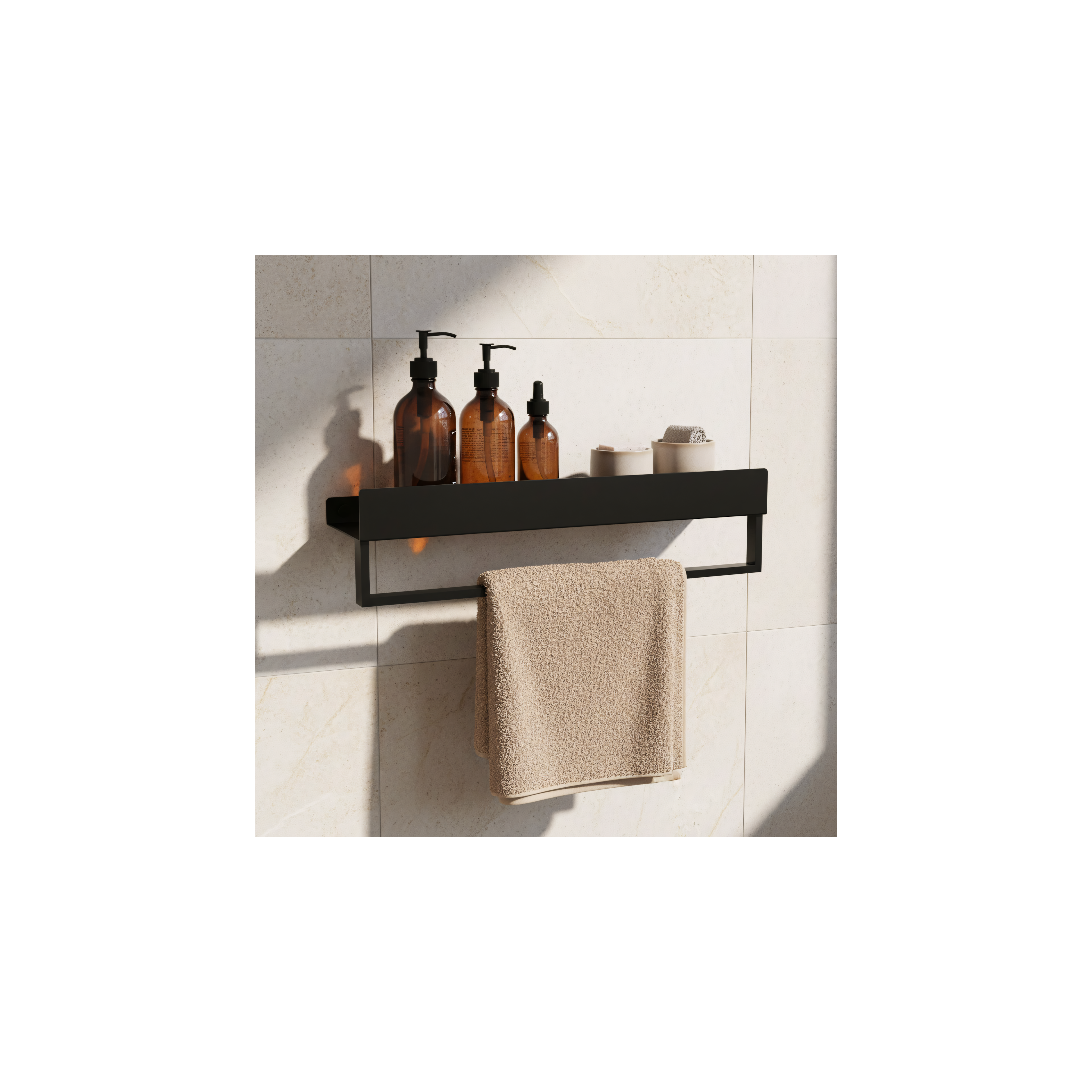Estante de baño SF01 45cm black matt