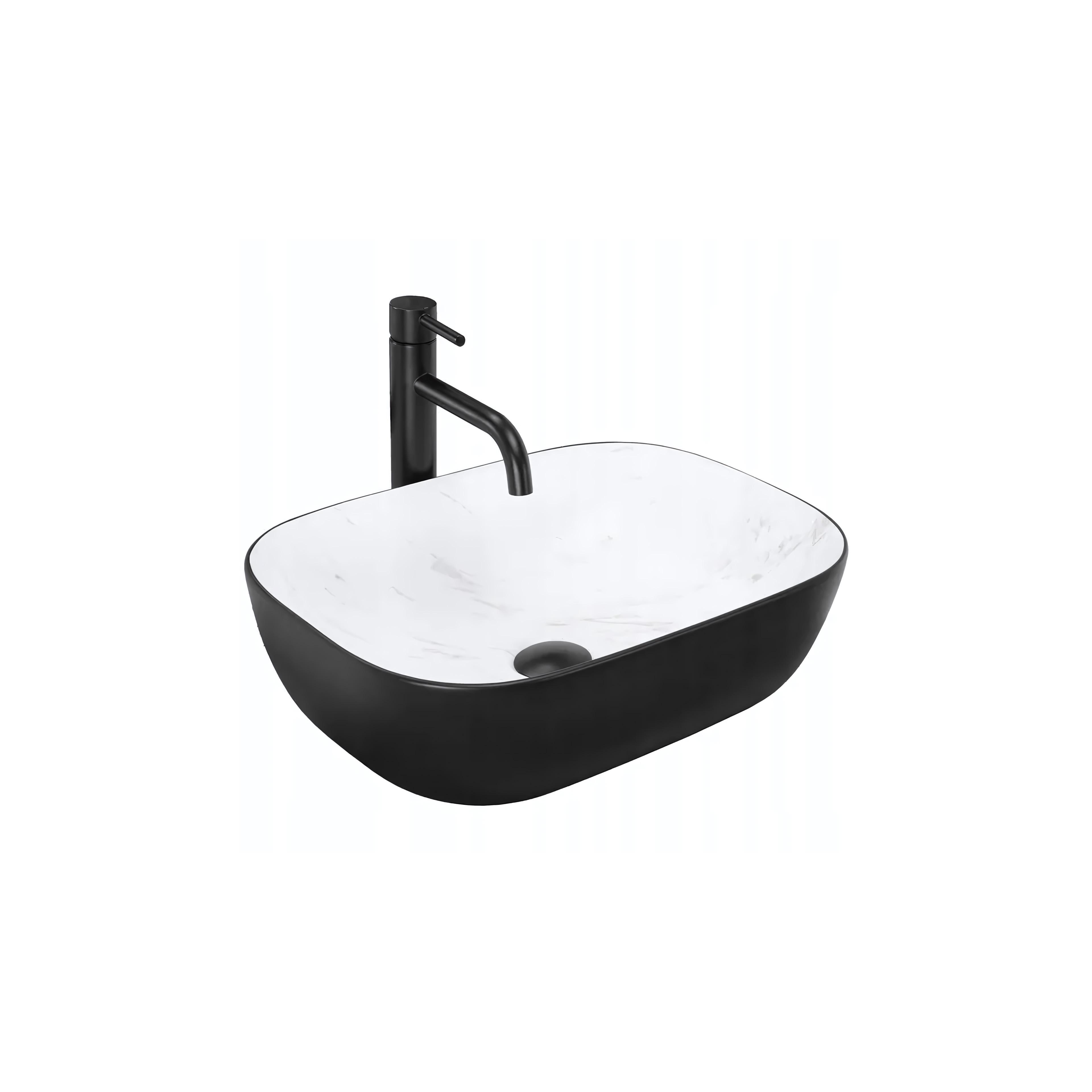 Countertop Basin Rea Belinda Black Calala mat