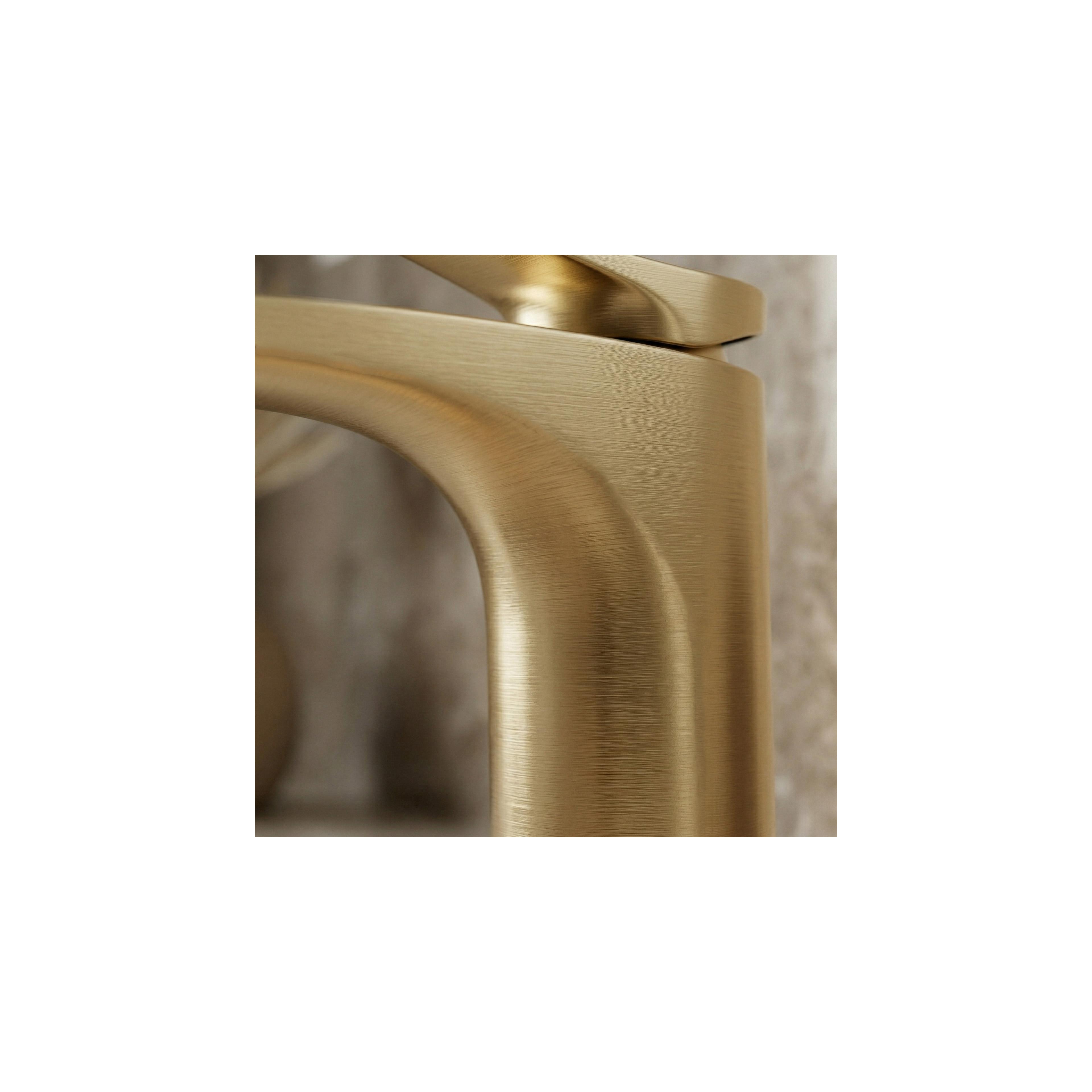 Tvättställsblandare PREMIUM REA Vision Gold Brush Low