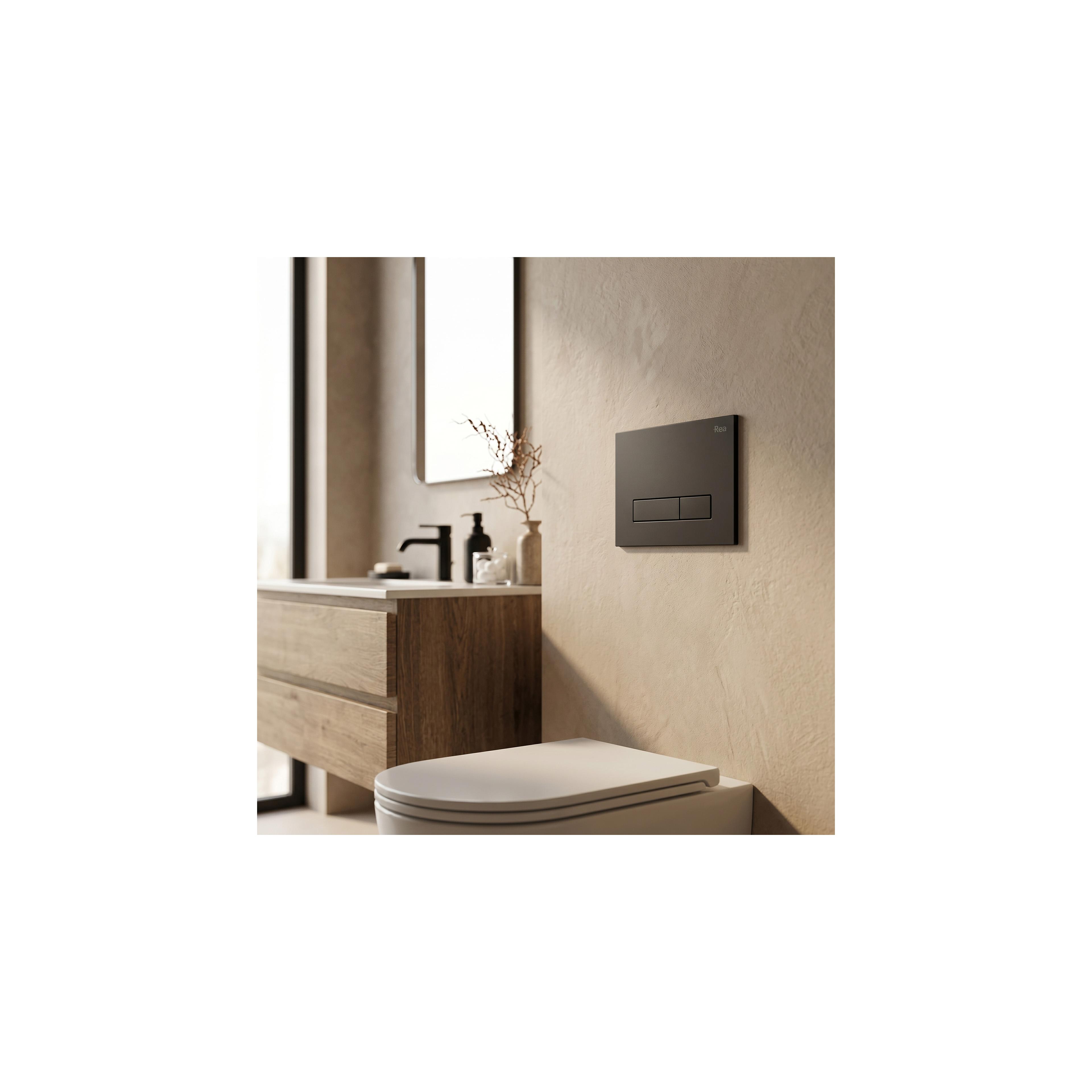 Ensemble de Bâti-Support WC 024N avec Plaque de Commande HD Black