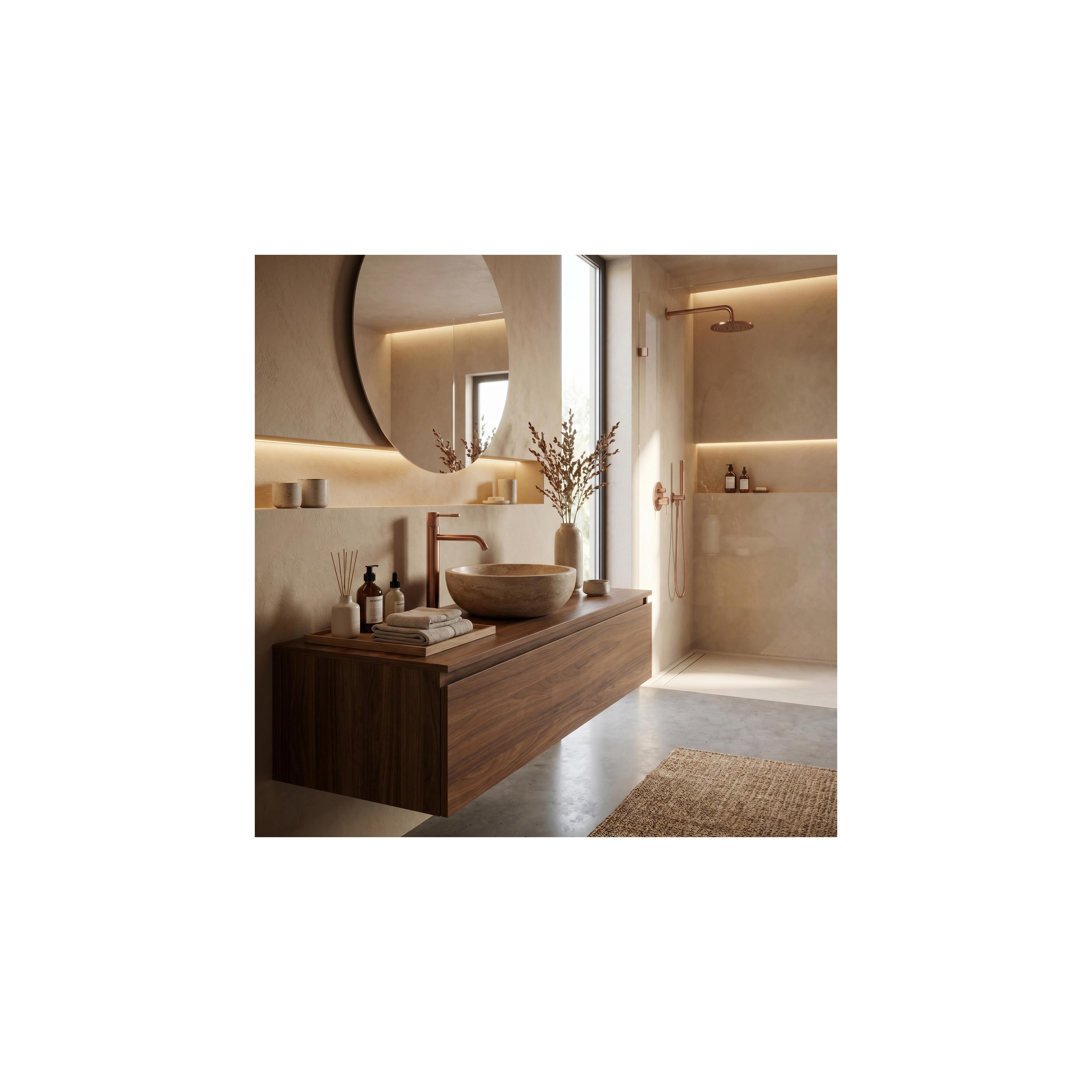 Bathroom faucet Rea Venti Brush Copper High